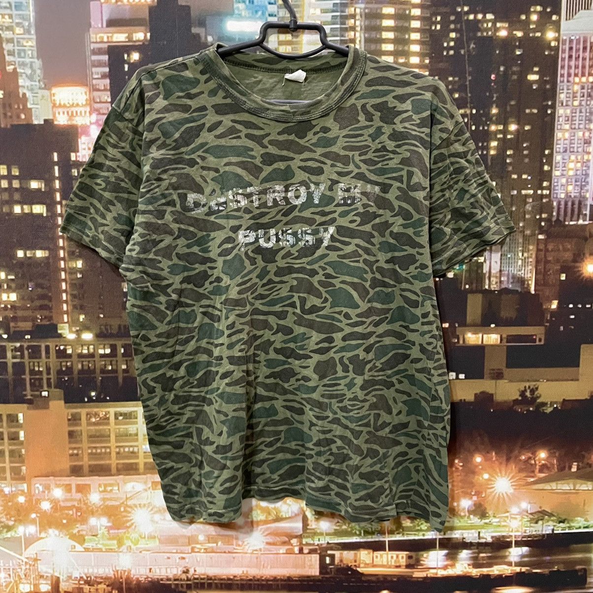 VINTAGE 90S DESTROY MY PUSSY FUNNY BAND ROCK PORN STAR TEE