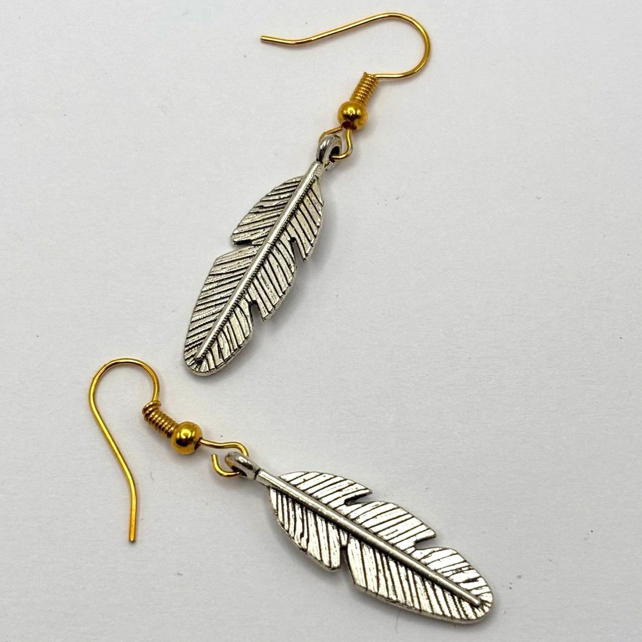 Other Silver Feather Earrings Size ONE SIZE - 2 Thumbnail