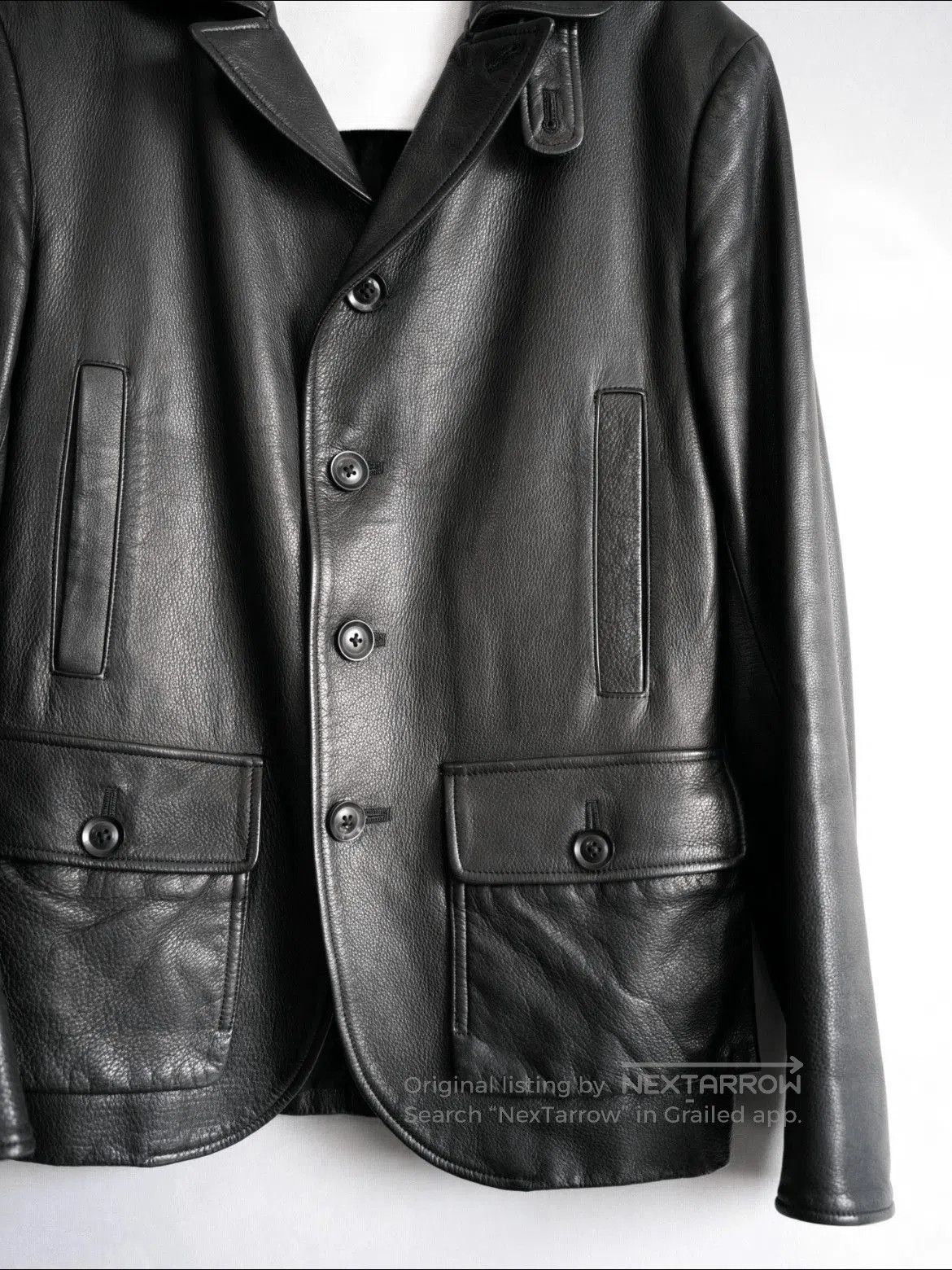 Yohji Yamamoto Sz Yohji Yamamoto 13AW Bufflo Leather Jacket. Size US M / EU 48-50 / 2 - 4 Thumbnail
