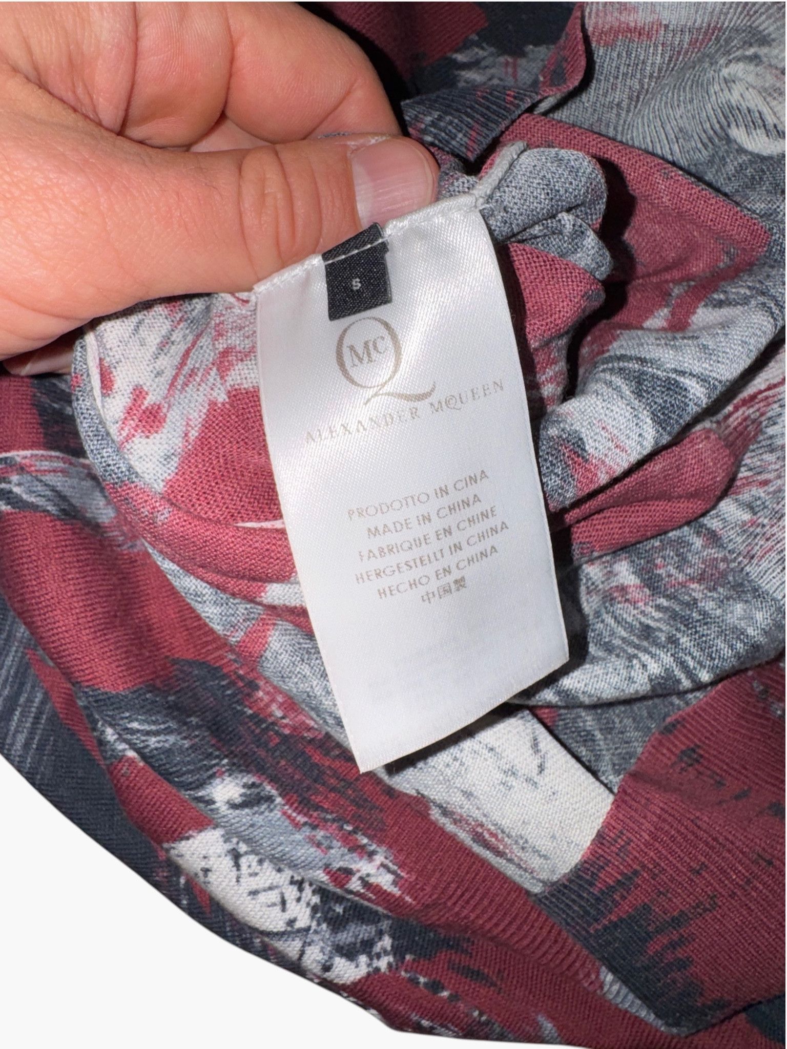McQ Alexander McQueen McQ McQueen - Abstract Brushstroke Stretch Knit (Red/Black) Size US S / EU 44-46 / 1 - 3 Thumbnail