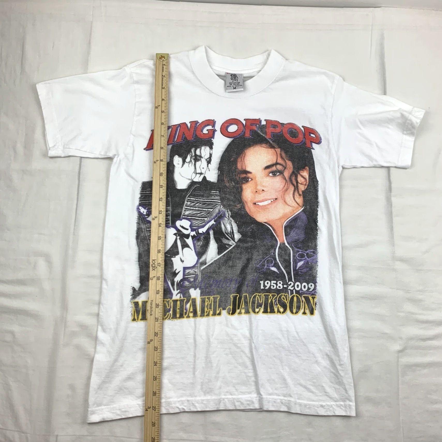 Vintage Michael Jackson Rap Tee Shirt Adult Medium White King Of Pop Memorial Shirt Y2K Size US M / EU 48-50 / 2 - 4 Thumbnail