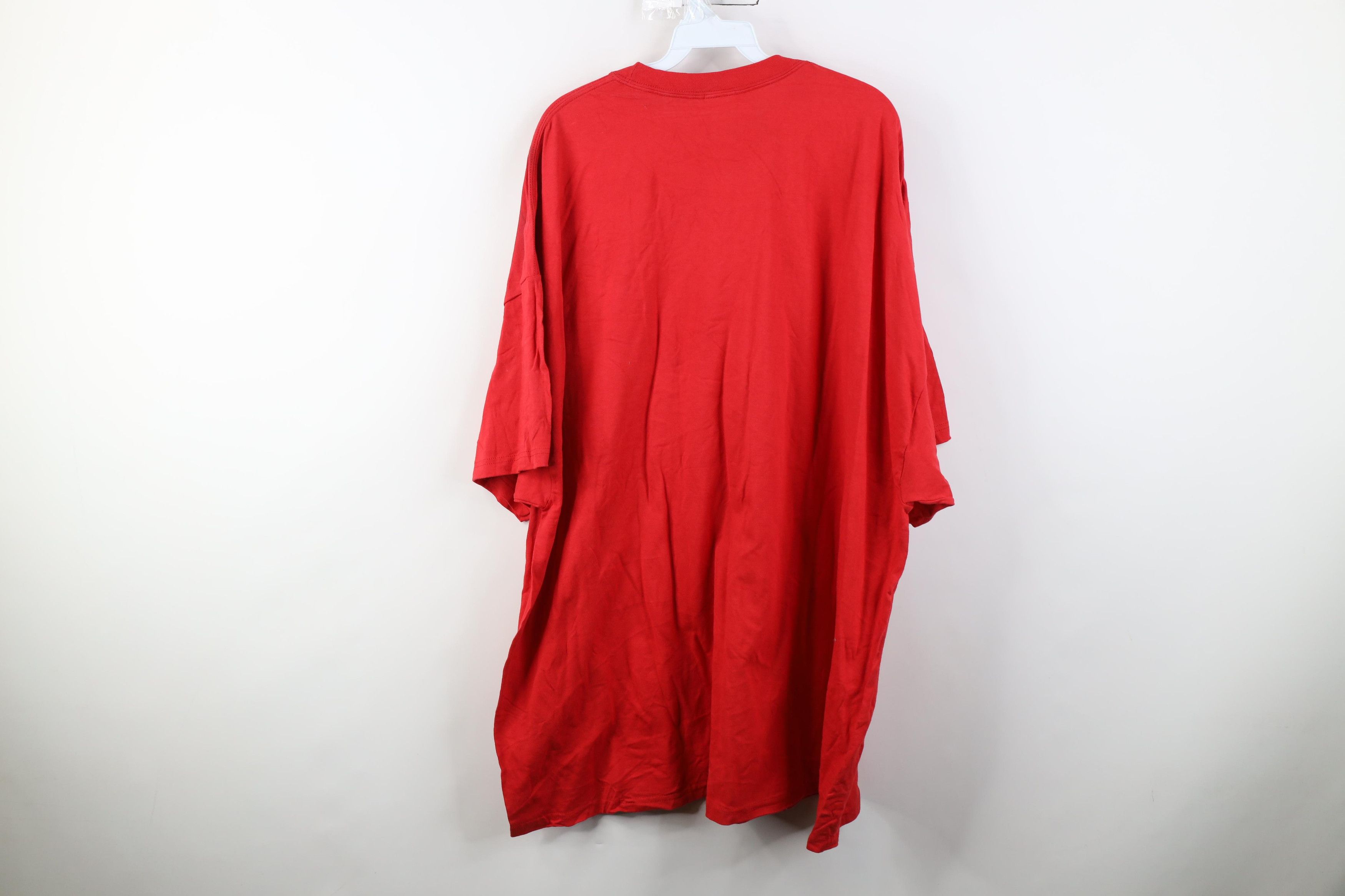 Hanes Vintage 90s Y2K Hanes Blank Pocket T-Shirt Red Cotton Size US XXL / EU 58 / 5 - 10 Thumbnail