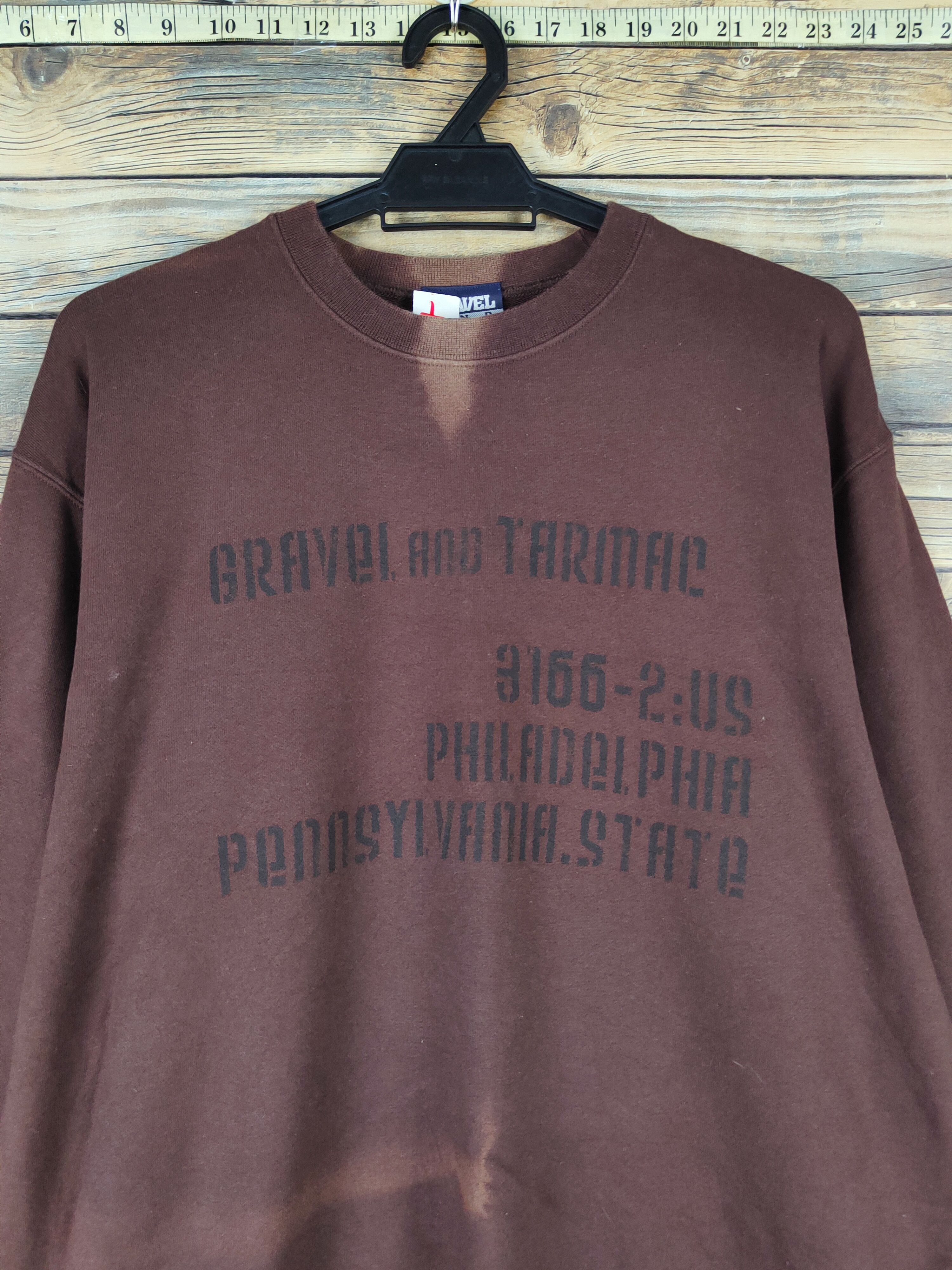 Japanese Brand × Vintage Gravel and Tarmac Dark Brown Sweatshirts #W1162 Size US L / EU 52-54 / 3 - 2 Thumbnail