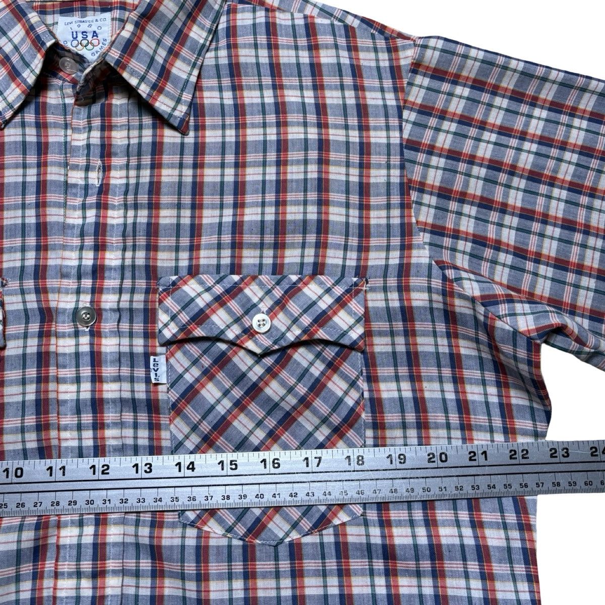 Levi's VTG Levi’s 1980 USA Olympic Games Button Shirt Long Plaid L Size US L / EU 52-54 / 3 - 4 Thumbnail