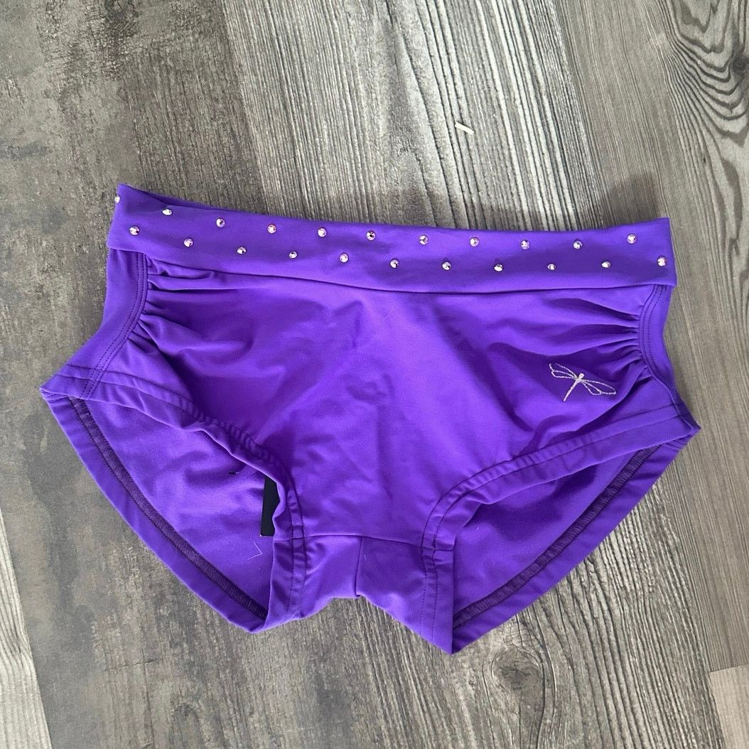 Dragonfly dragonfly purple bedazzled hot shorts Size 26" / US 2 / IT 38 - 1 Thumbnail