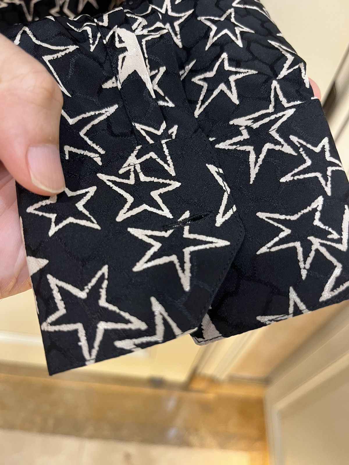 Saint Laurent Paris star print silk shirt collar size 42 Size US L / EU 52-54 / 3 - 5 Thumbnail