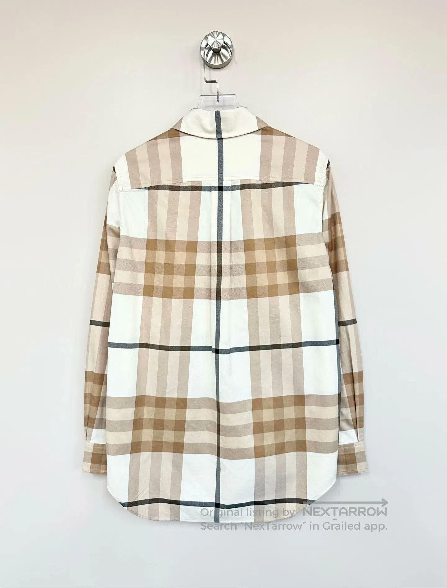 Burberry Burberry Beige Classic Plaid Long Sleeve Shirt| Size XXL / US 16-18 / IT 52-54 - 2 Thumbnail