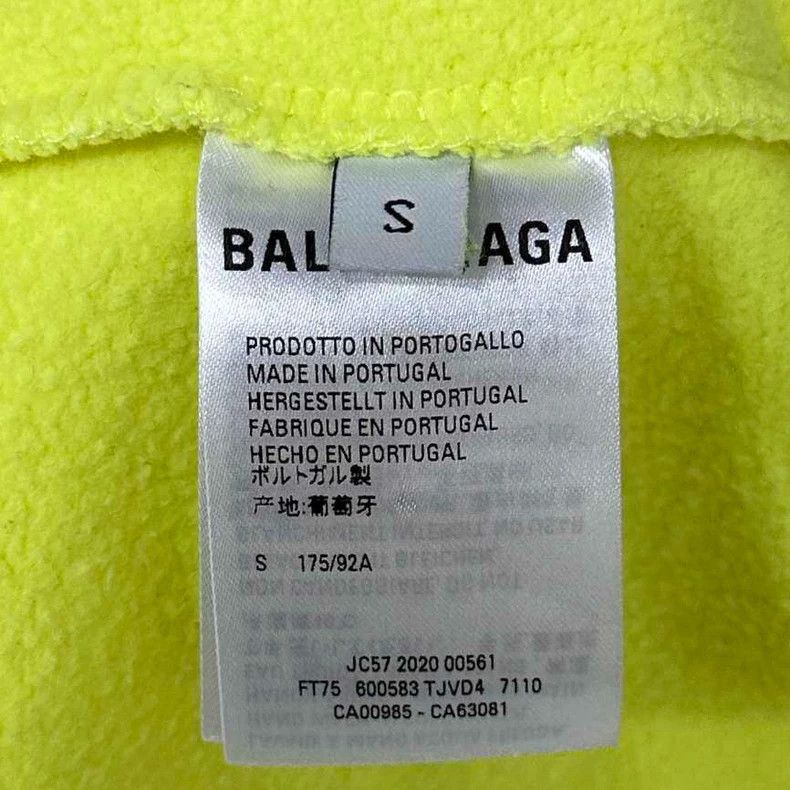 Balenciaga Balenciaga Fluorescent Yellow Coke Logo Sweatshirt Size US S / EU 44-46 / 1 - 6 Thumbnail