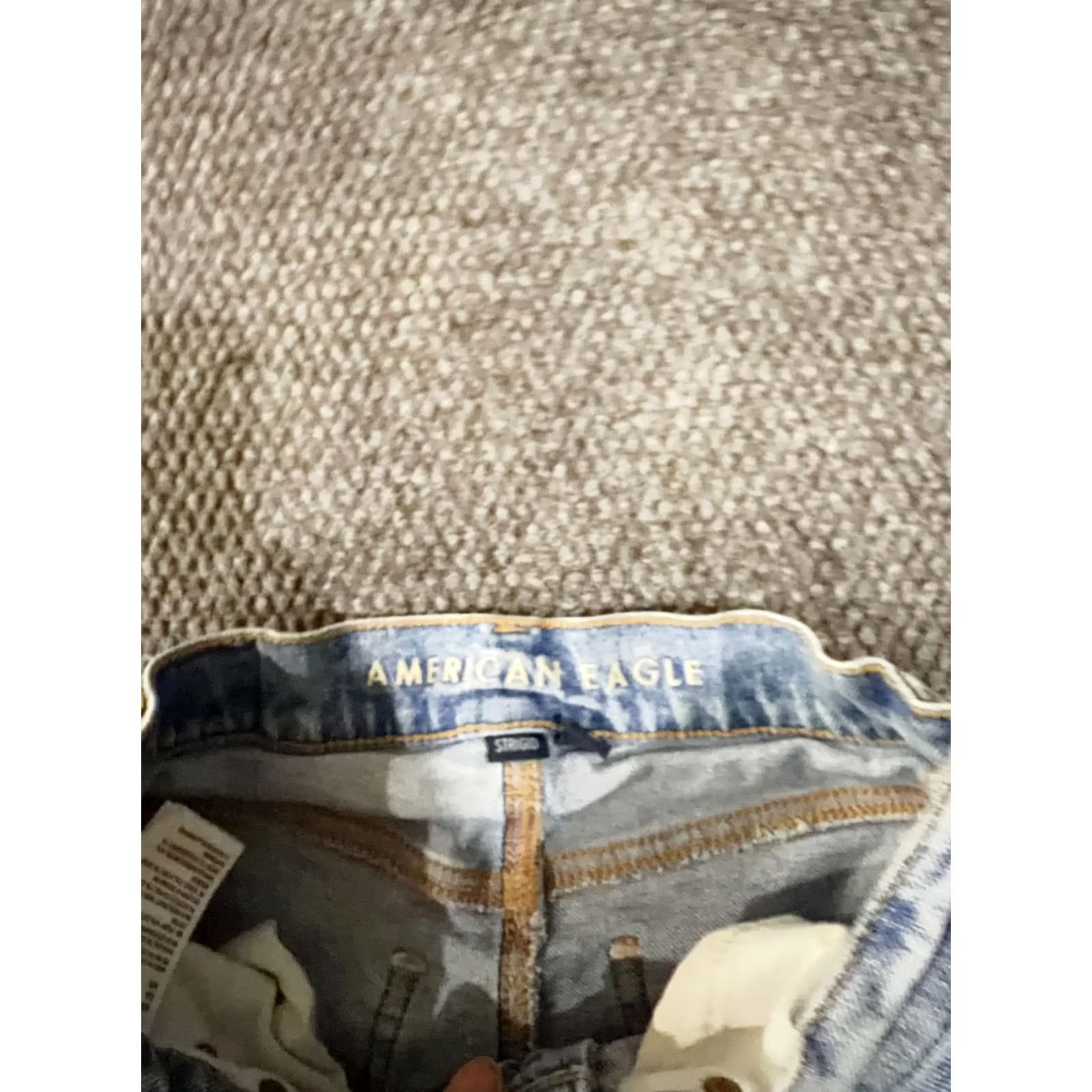 American Eagle Outfitters VINTAGE American Eagle Jeans Womens Highest Rise Baggy Straight Light Wash Distressed 2 Regular Jeans Womens Size 26" / US 2 / IT 38 - 4 Thumbnail