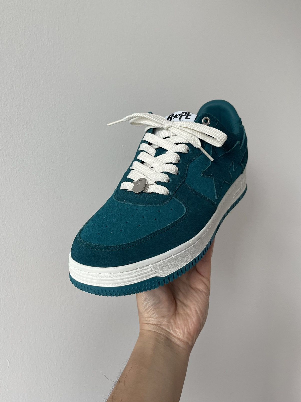 Bape A bathing ape Bape sta green suede Size US 12 / EU 45 - 9 Thumbnail