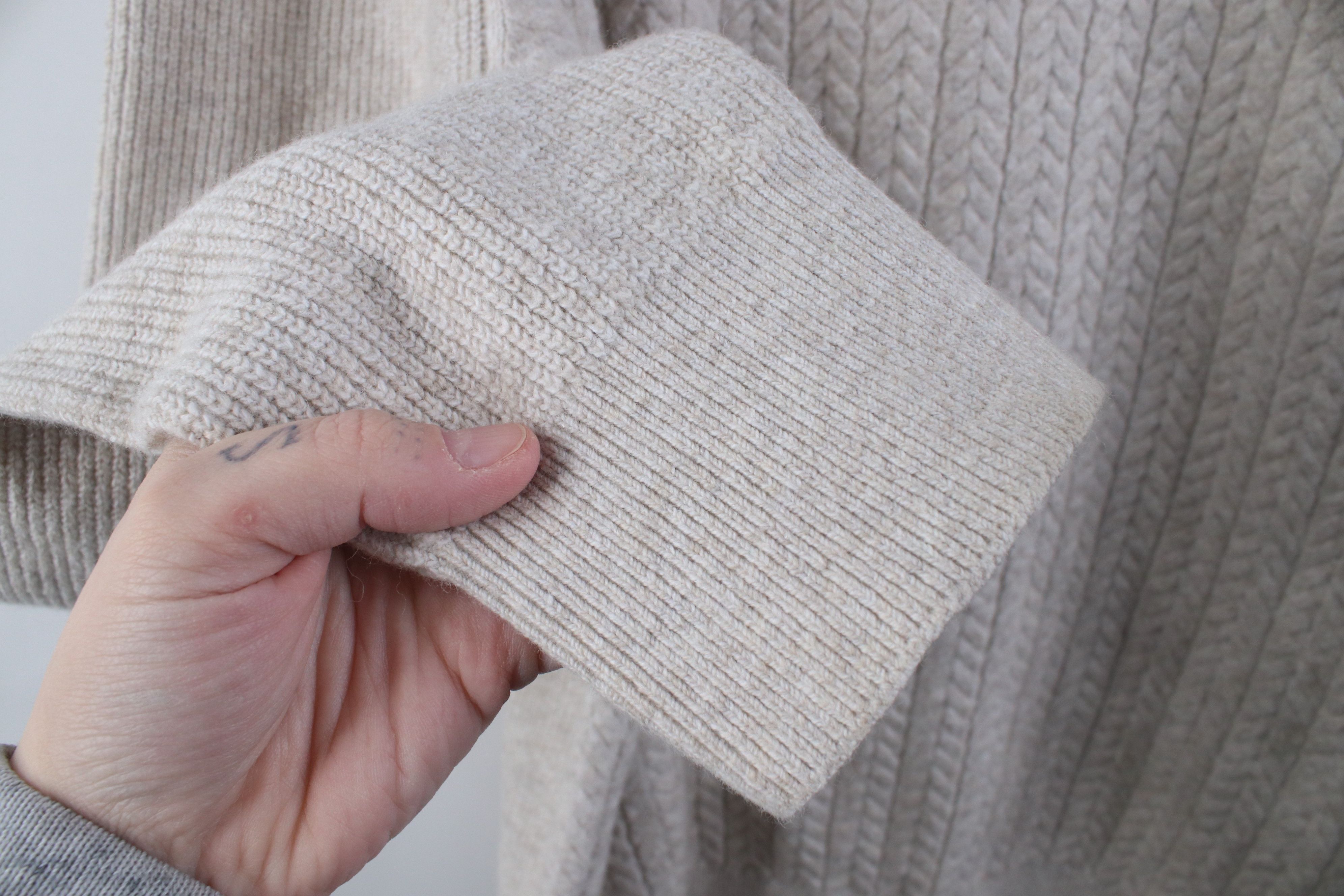 Esprit Vintage Y2K Esprit Blend Ribbed Cable Knit Sweater Stone Size US XL / EU 56 / 4 - 5 Thumbnail