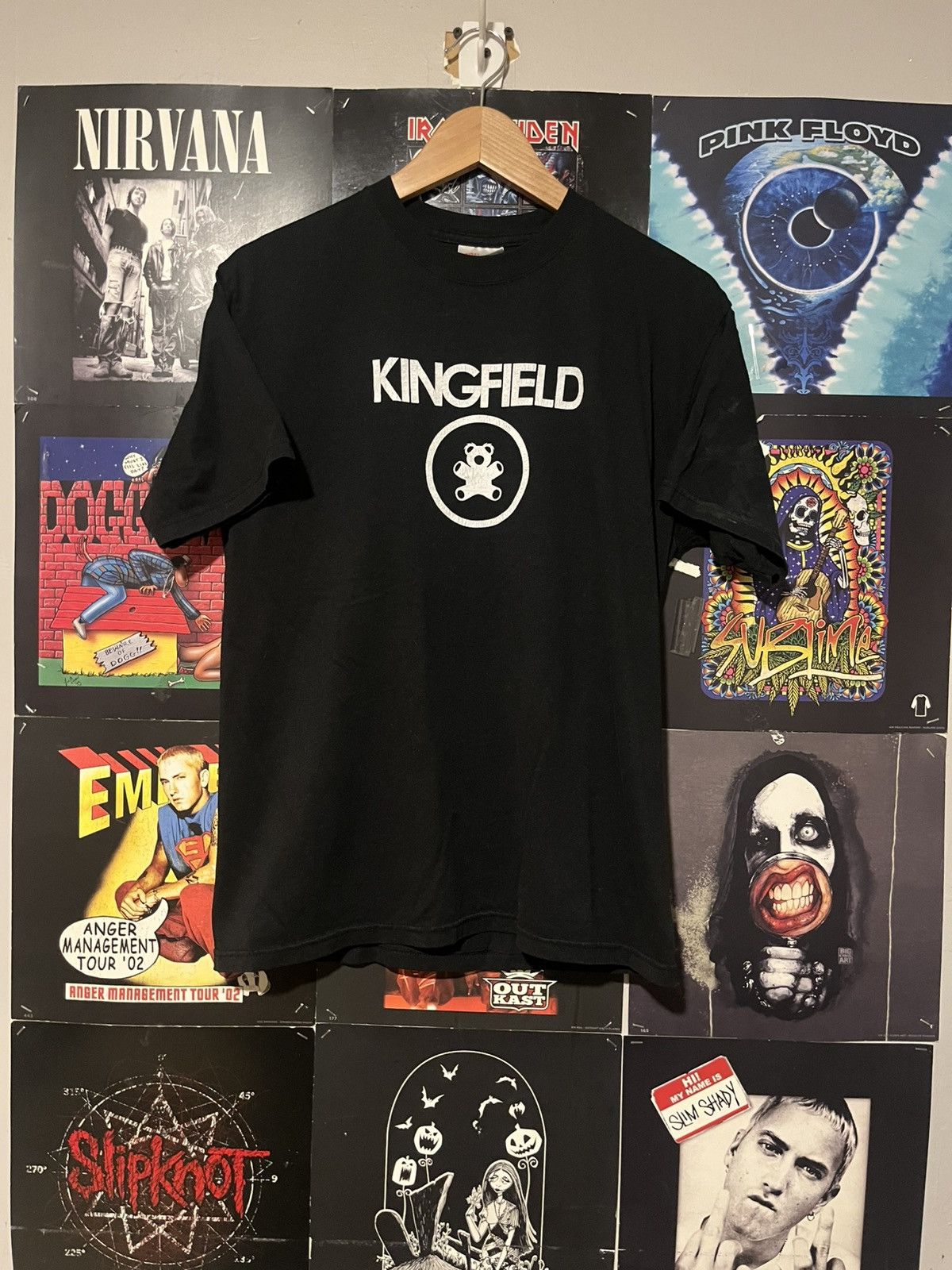 Hanes Vintage Y2K 2000’s Kingfield Bear Band tee shirt Size US M / EU 48-50 / 2 - 1 Thumbnail