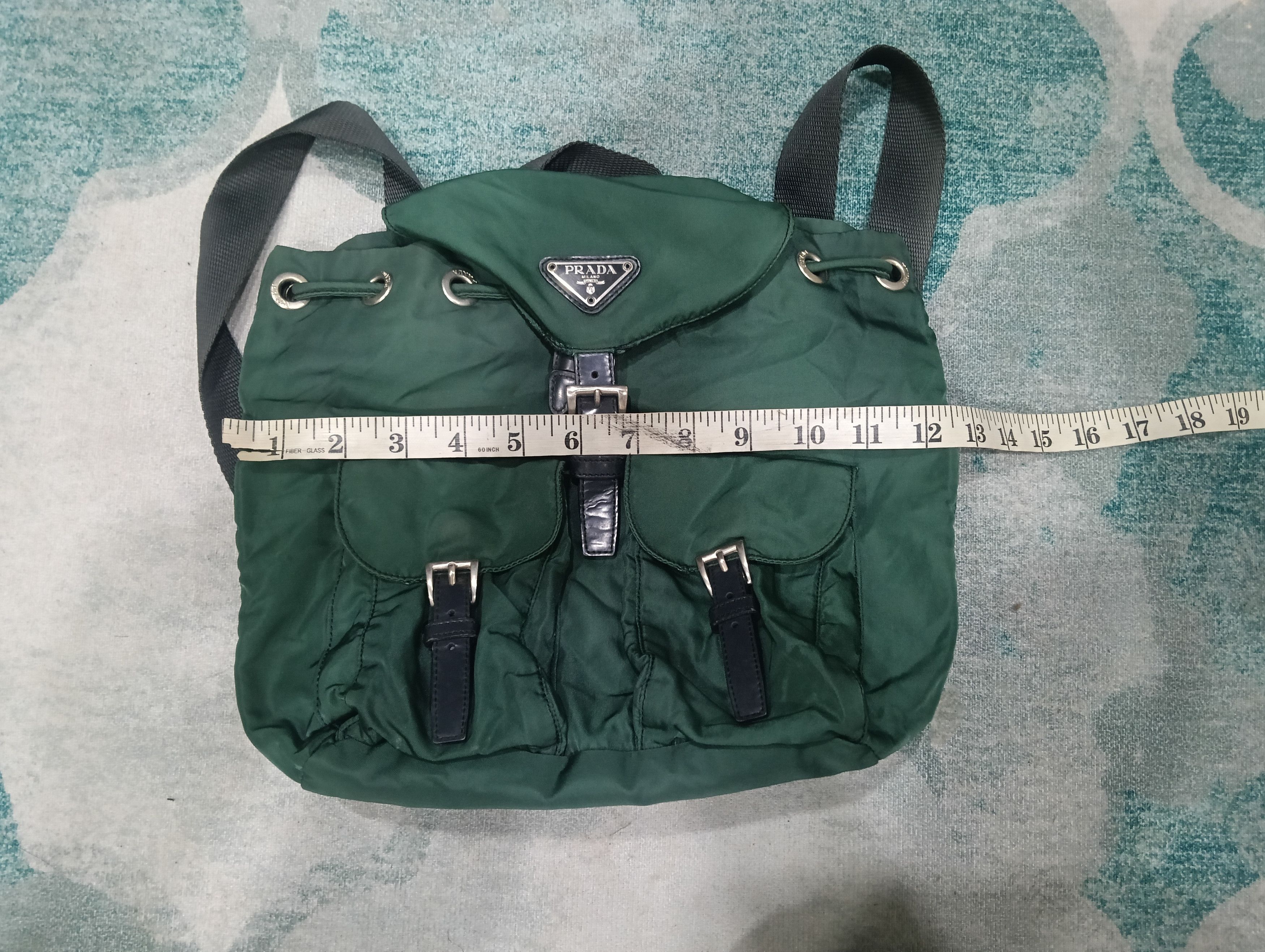 Prada × Vintage Prada Backpack Green Size ONE SIZE - 15 Thumbnail