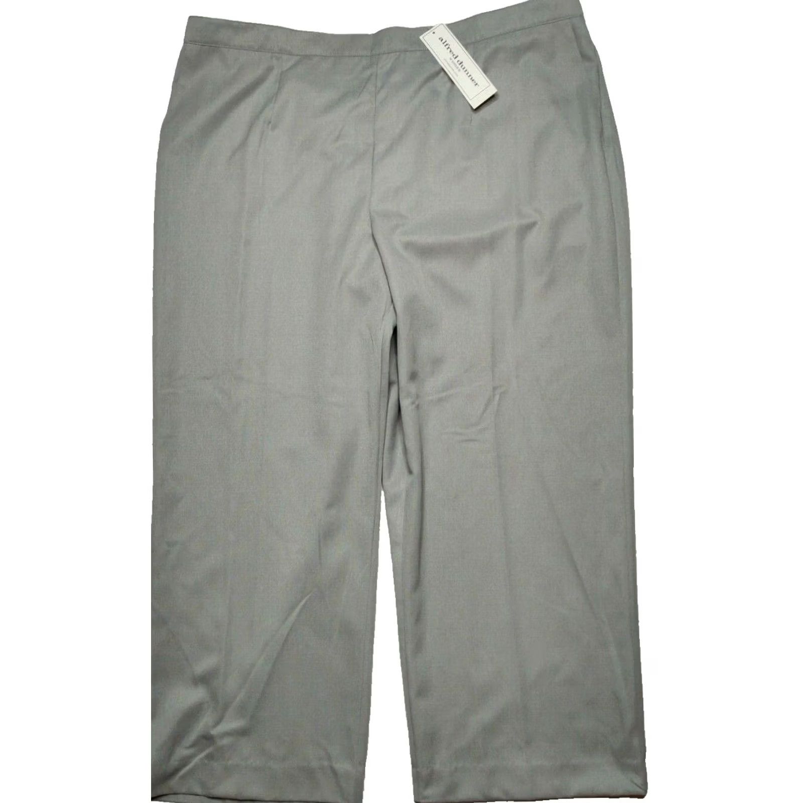 Vintage Alfred Dunner Lake Geneva Women's Plus 24W Short Pull On Pearl Grey Pants NEW P Size 42" / US 20 - 2 Thumbnail