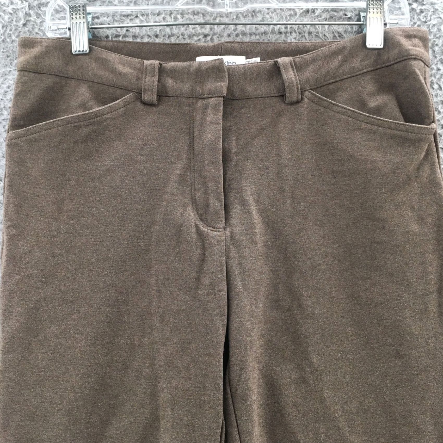 Calvin Klein Calvin Klein Skinny Dress Pants Women 8 Brown Mid Rise Flat Front Dress Pants Women 8 Brown Size 30" / US 8 / IT 44 - 2 Thumbnail