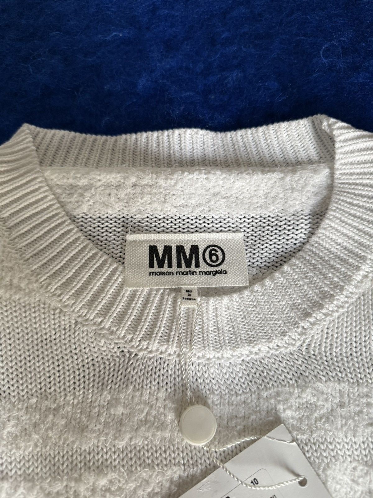 MM6 MM6 Maison Margiela Textured Knit Sweater White Size S Size S / US 4 / IT 40 - 3 Thumbnail
