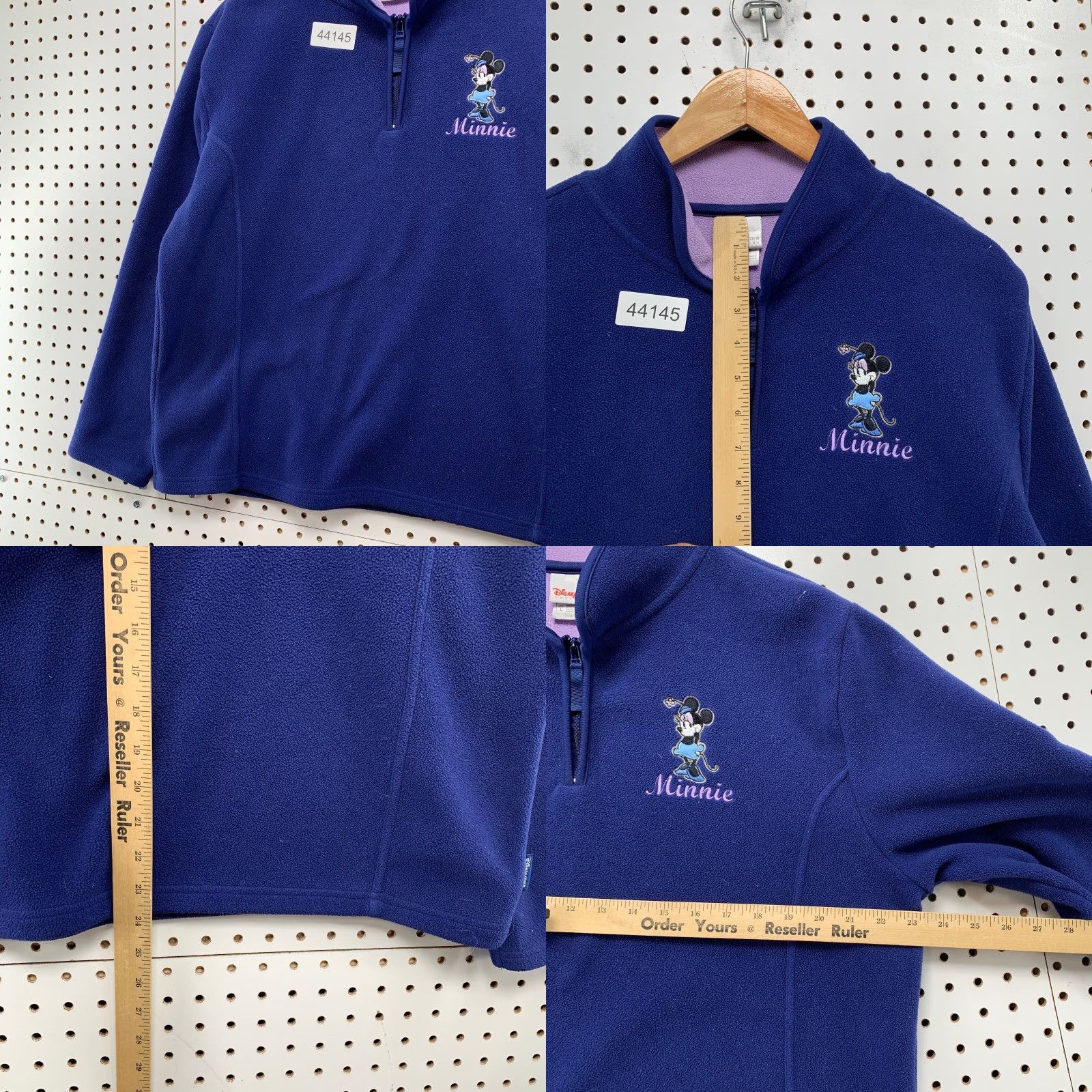 Disney Disney Minnie Mouse 1/4 Zip Fleece Sweater Womens Large Blue Purple Size L / US 10 / IT 46 - 8 Thumbnail