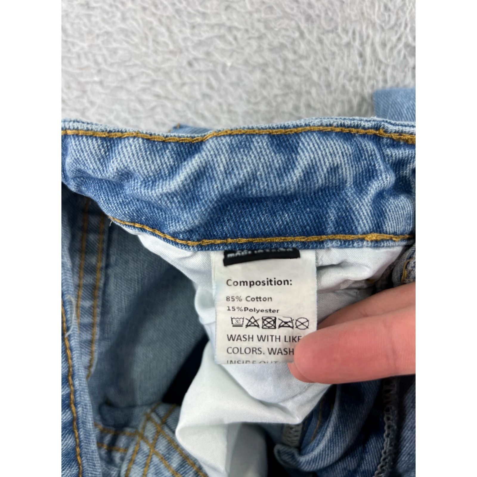 Shein SheIn Jeans Women XS Blue Denim Wide Leg Cotton Blend 5-Pocket Medium Wash Y2K Western Womens Size 26" / US 2 / IT 38 - 4 Thumbnail