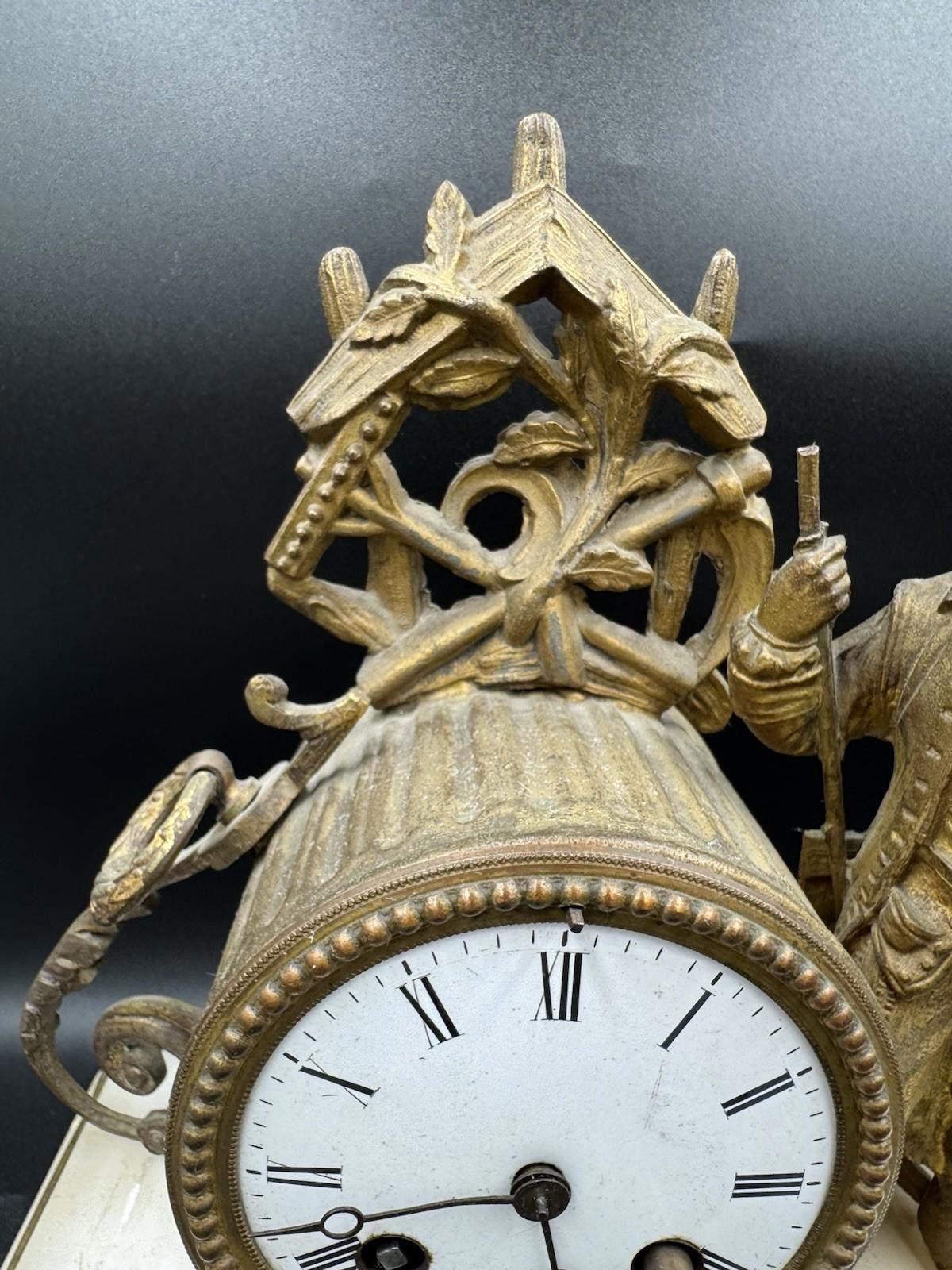 Other Antique Japy Freres Figural Musketeer Mantel Clock H. Molle Size ONE SIZE - 8 Thumbnail