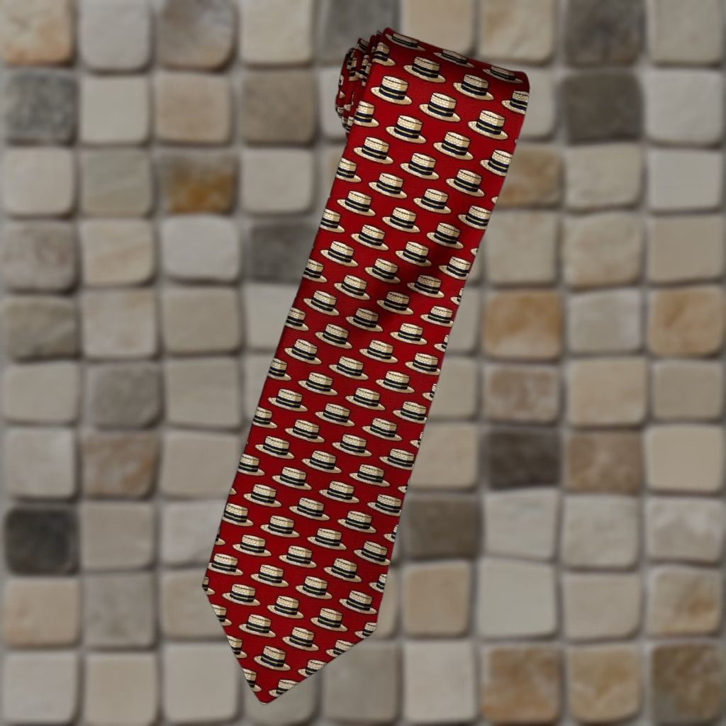 Brooks Brothers VINTAGE Brooks Brothers Makers Silk Tie Novelty 57-60" 3.75" Wide Red Men's Silk Tie Made in USA NWT Size ONE SIZE - 1 Thumbnail