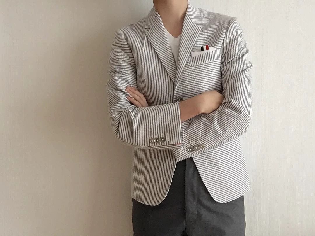 Thom Browne Thom Browne Seersucker Short Blazer Size 2 New NWT Light Size US M / EU 48-50 / 2 - 9 Thumbnail