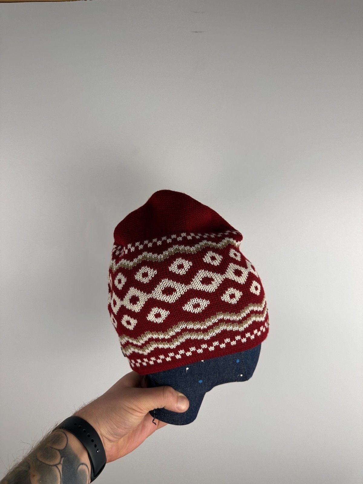 Fjallraven Fjällräven Tärnaby Hat Wool Unisex Red White One Size Size ONE SIZE - 4 Thumbnail