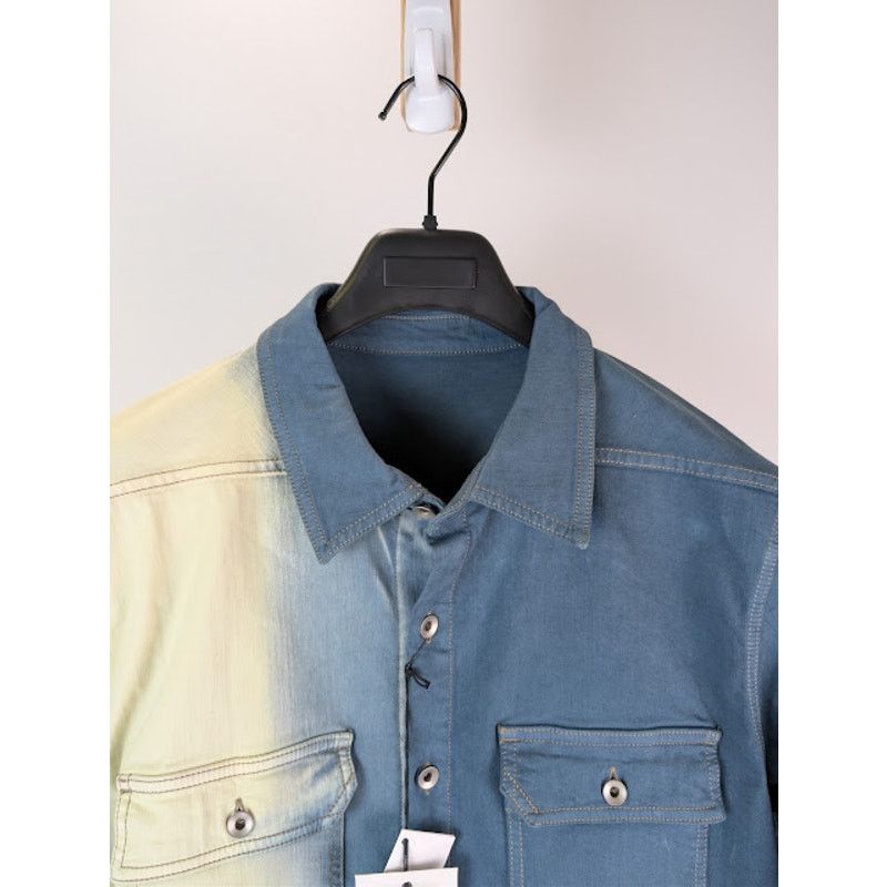 Rick Owens Drkshdw o1rshd1 Denim Outershirt Toothpaste Degrade in Blue Size US XL / EU 56 / 4 - 7 Thumbnail