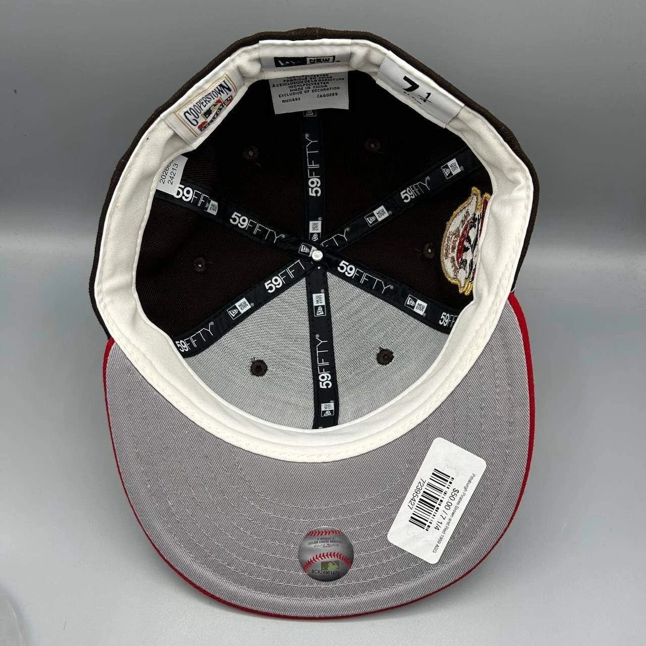 New Era Pittsburgh Pirates Hat Men 7 1/4 Brown Red MLB Fitted Cap Size ONE SIZE - 2 Thumbnail