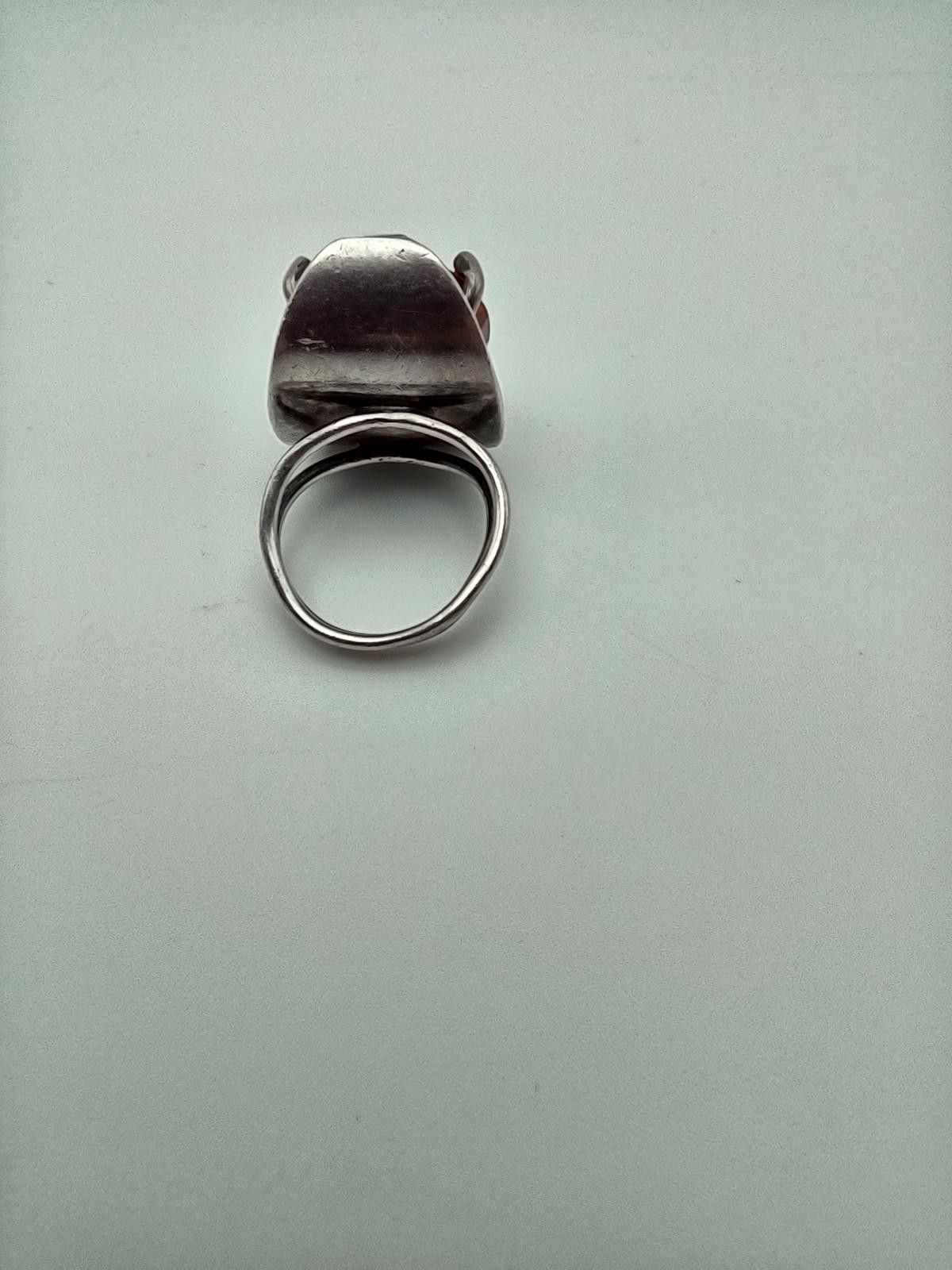 The Unbranded Brand Large Baltic Amber Ring 925 Sterling Poland Size 7 Size ONE SIZE - 4 Thumbnail