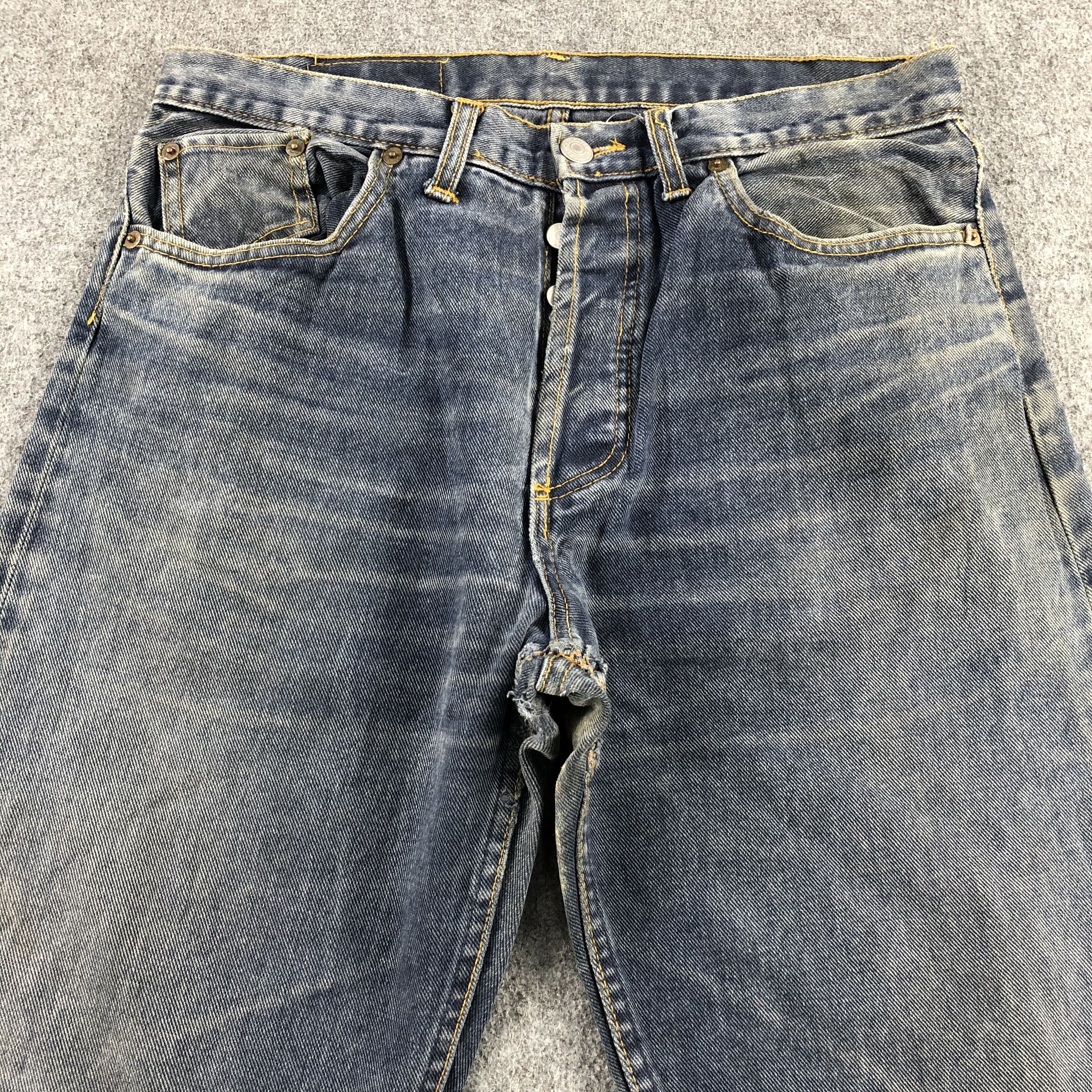 Levi's 90s Vintage Ripped Levis 501 Earth Tone Jeans-J1563 Size US 32 / EU 48 - 3 Thumbnail