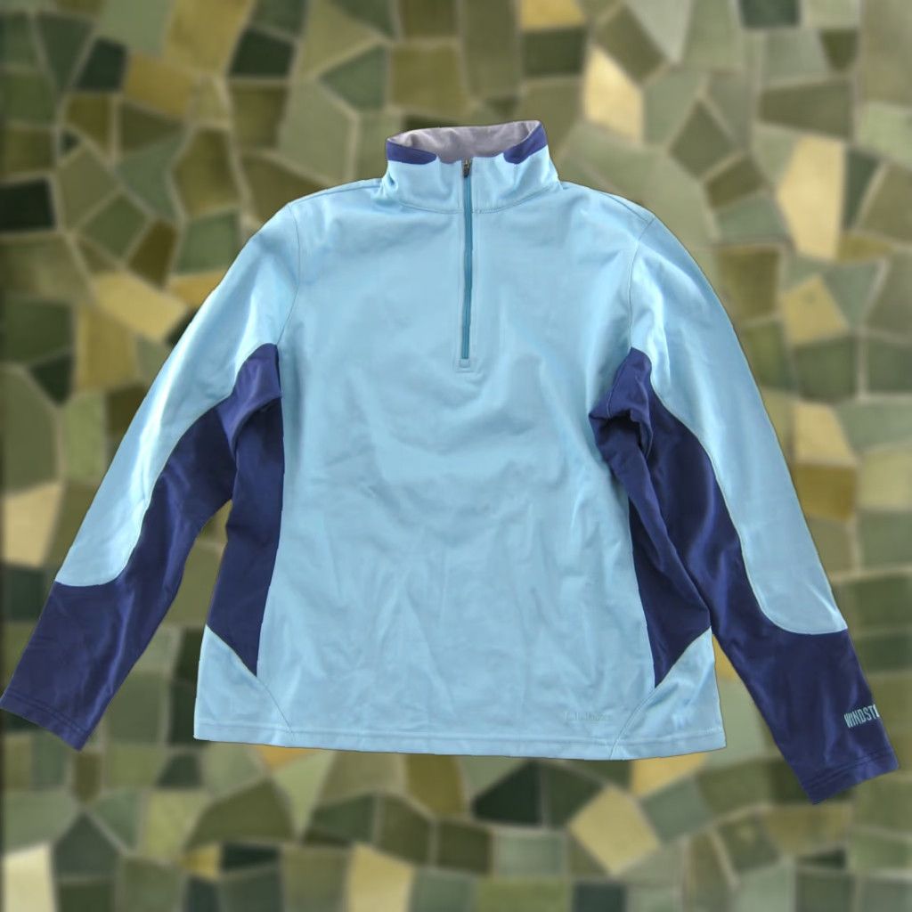 Vintage L.L. Bean Blue Nylon Stretch Pullover 1/4 Zip Long Sleeve Windstopper Jacket M Size M / US 6-8 / IT 42-44 - 1 Thumbnail
