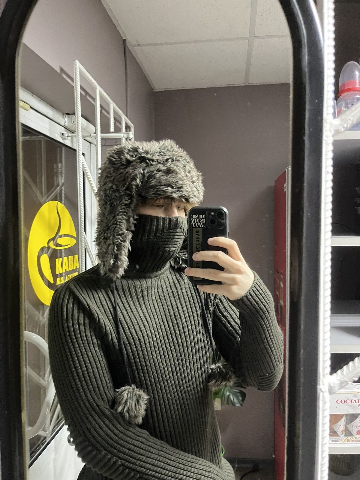 Japanese Brand Ushanka Trapper Hat Furry Mohair Fuzzy Fur Hat Y2K 90s rare Size ONE SIZE - 5 Thumbnail