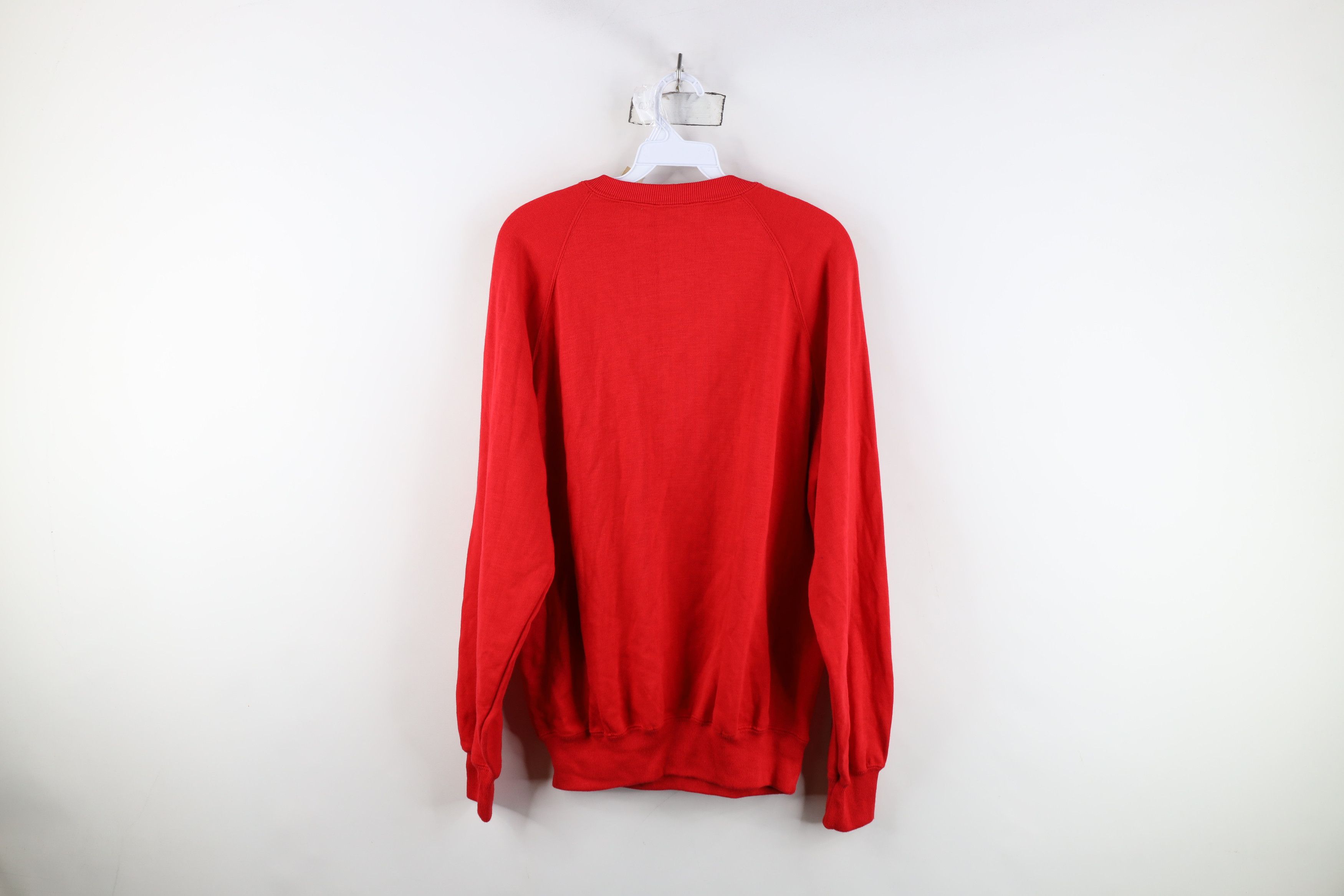 Vintage Deadstock Vintage 70s Streetwear Crewneck Sweatshirt Red Size US L / EU 52-54 / 3 - 10 Thumbnail