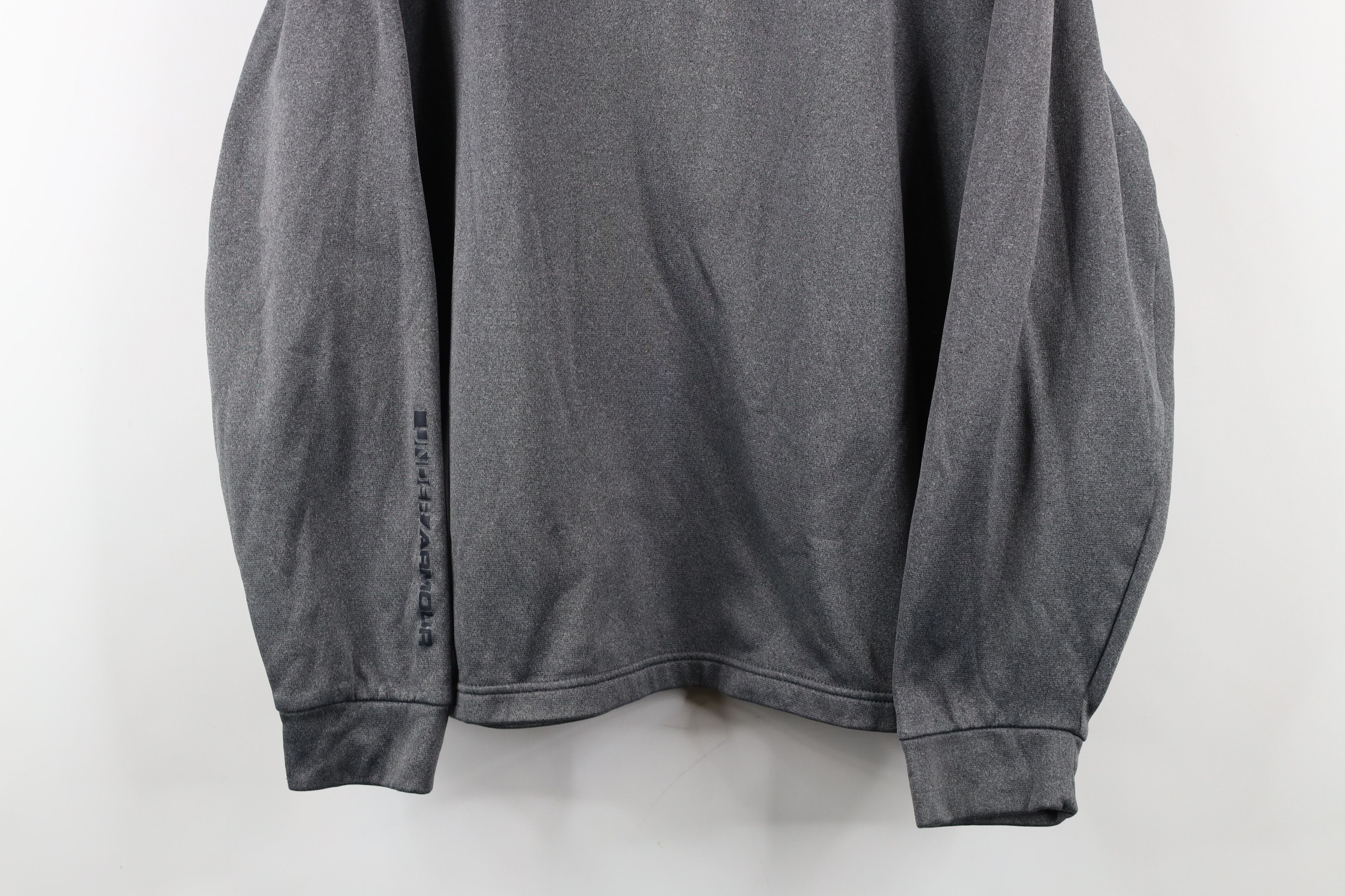 Under Armour × Vintage Under Armour Fit Fleece Lined Half Zip Pullover Sweater Gray Size US L / EU 52-54 / 3 - 3 Thumbnail