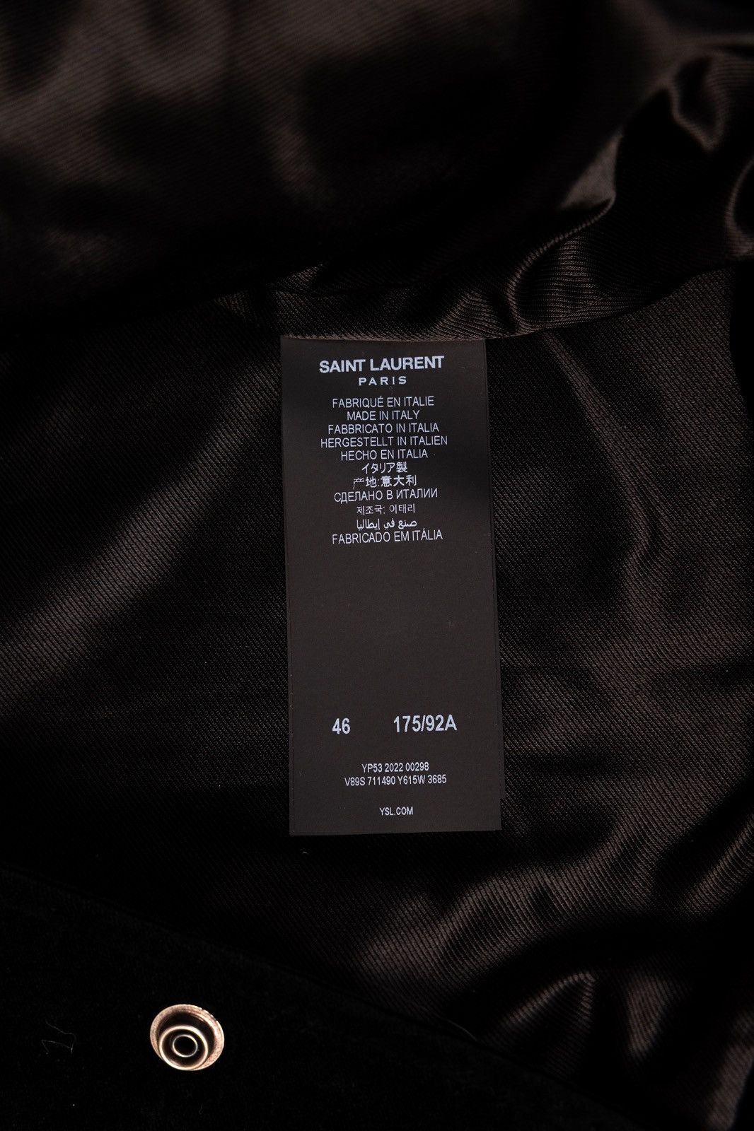Saint Laurent Paris Saint Laurent Velour Bomber Jacket Size US S / EU 44-46 / 1 - 8 Thumbnail