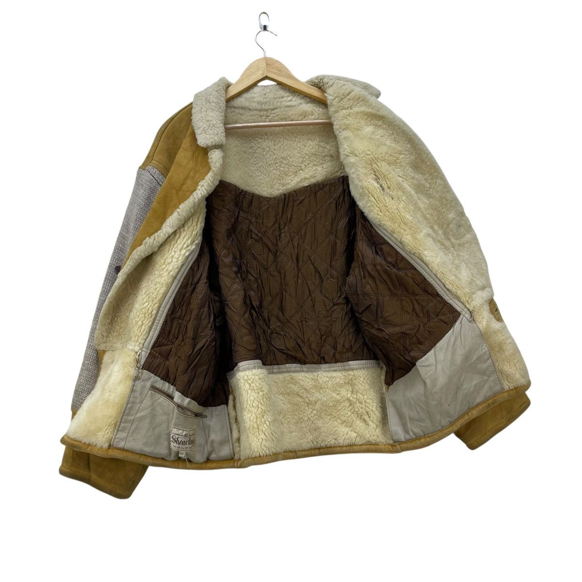 Genuine Leather 💥 Vintage Sheepskin Shearling Leather Jacket Knit Sleeves Size US M / EU 48-50 / 2 - 3 Thumbnail