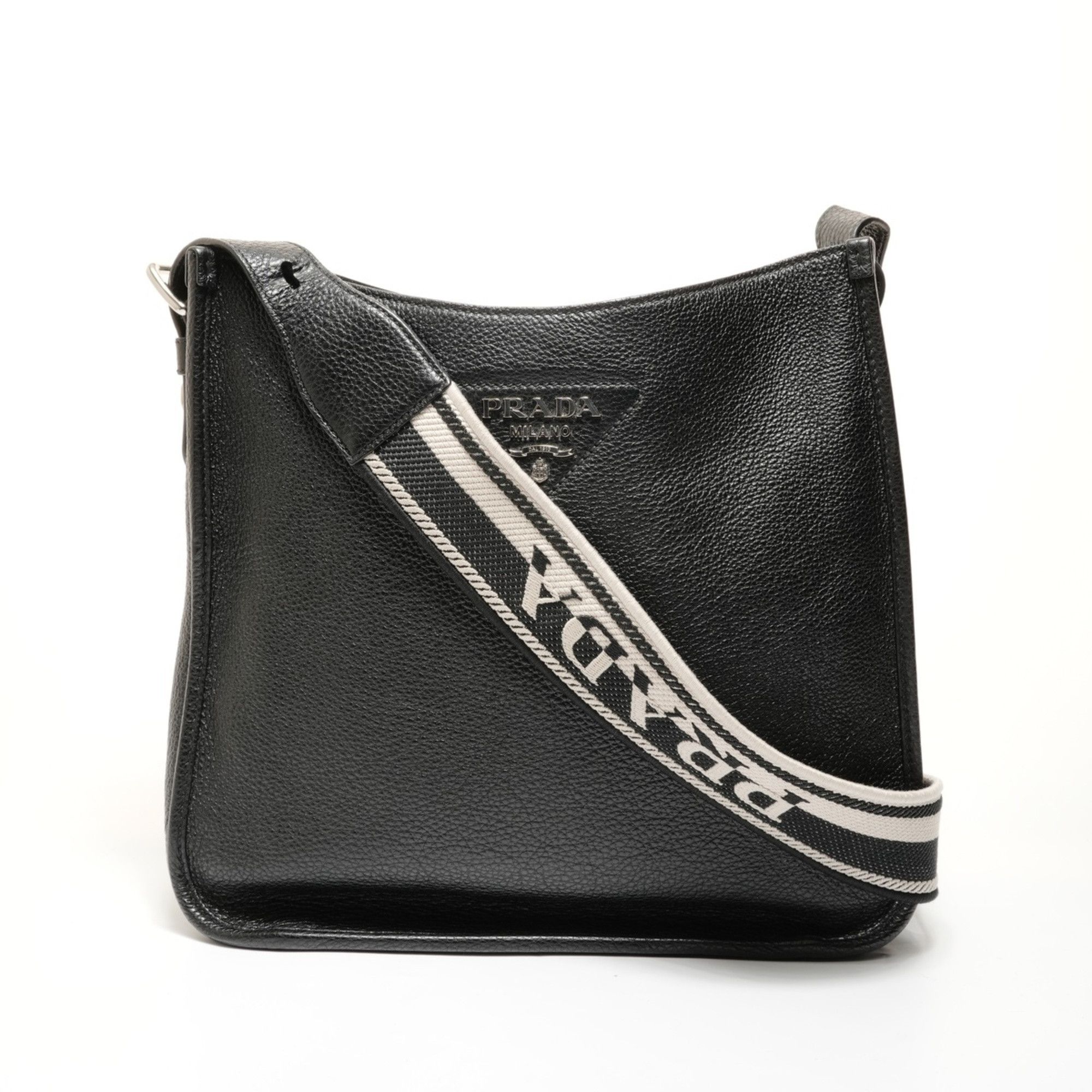 Prada Prada leather shoulder bag, black Size ONE SIZE - 1 Thumbnail
