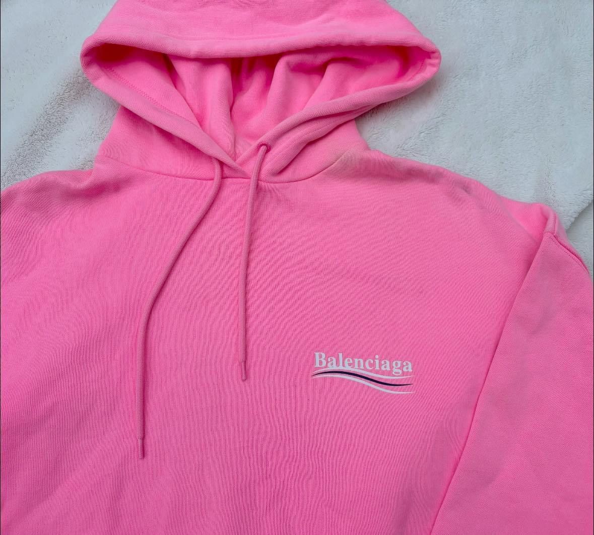 Balenciaga Balenciaga Pink Campaign Logo Hoodie Size US L / EU 52-54 / 3 - 3 Thumbnail