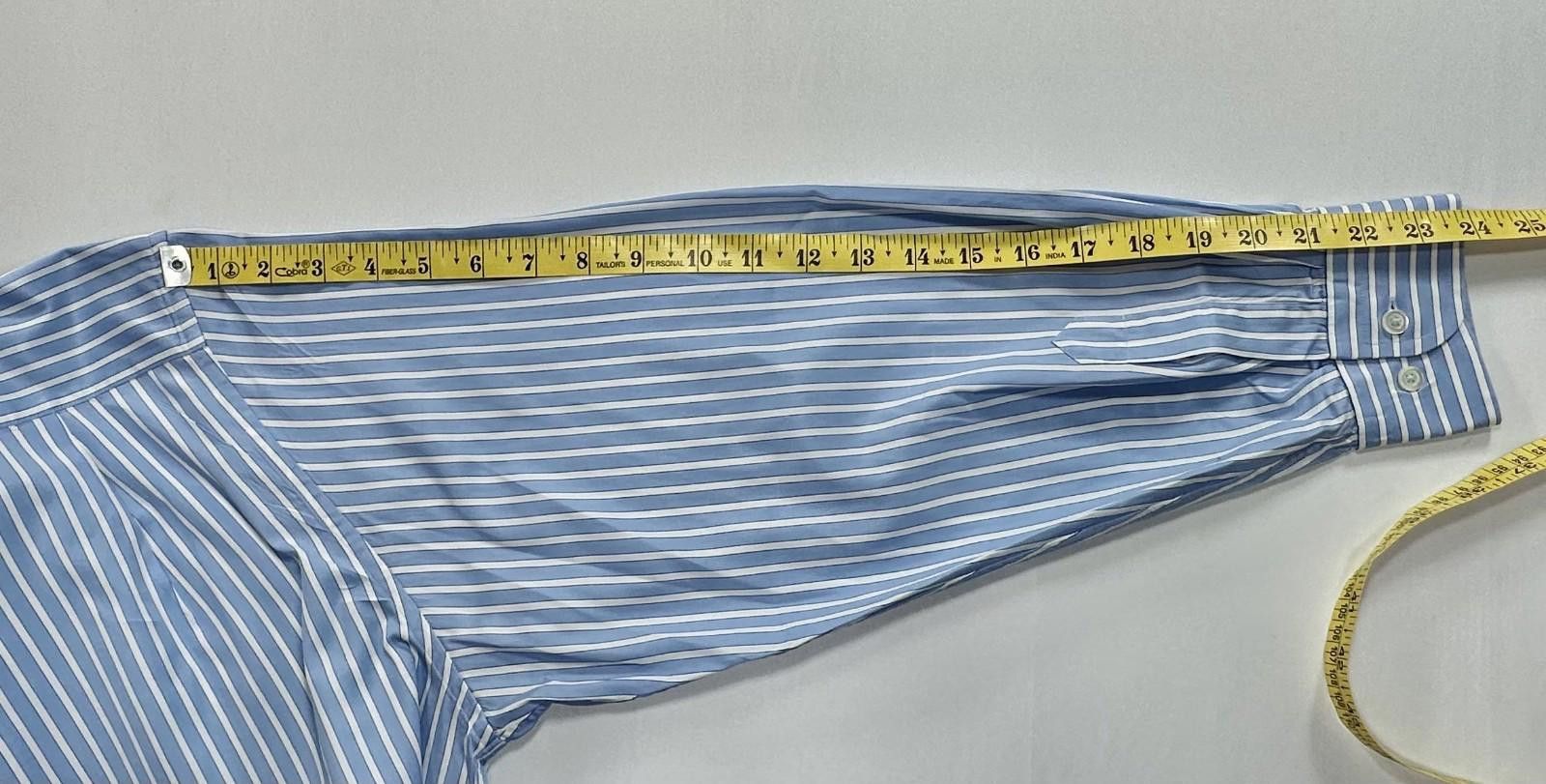 Other Solemare Maus Hoffman Cotton Striped Oxford Blue Mens 3XL Size US XXL / EU 58 / 5 - 5 Thumbnail
