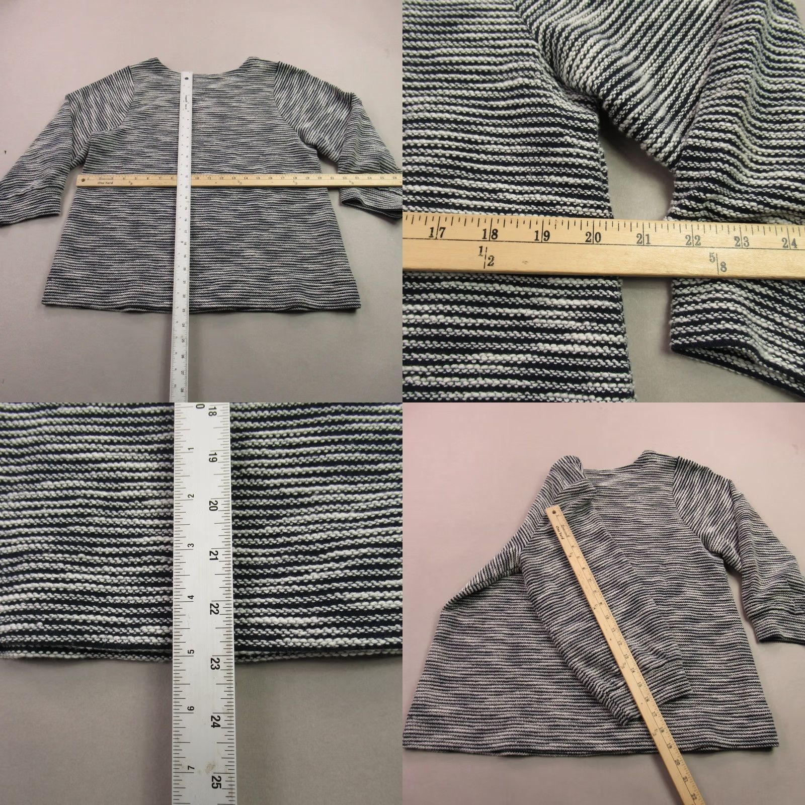 J. Jill J Jill Shirt Womens Medium Long Sleeve Crew Neck Lightweight Outdoors Casual Multicolor Knit Cotton Blend Regular True to Size Size M / US 6-8 / IT 42-44 - 8 Thumbnail