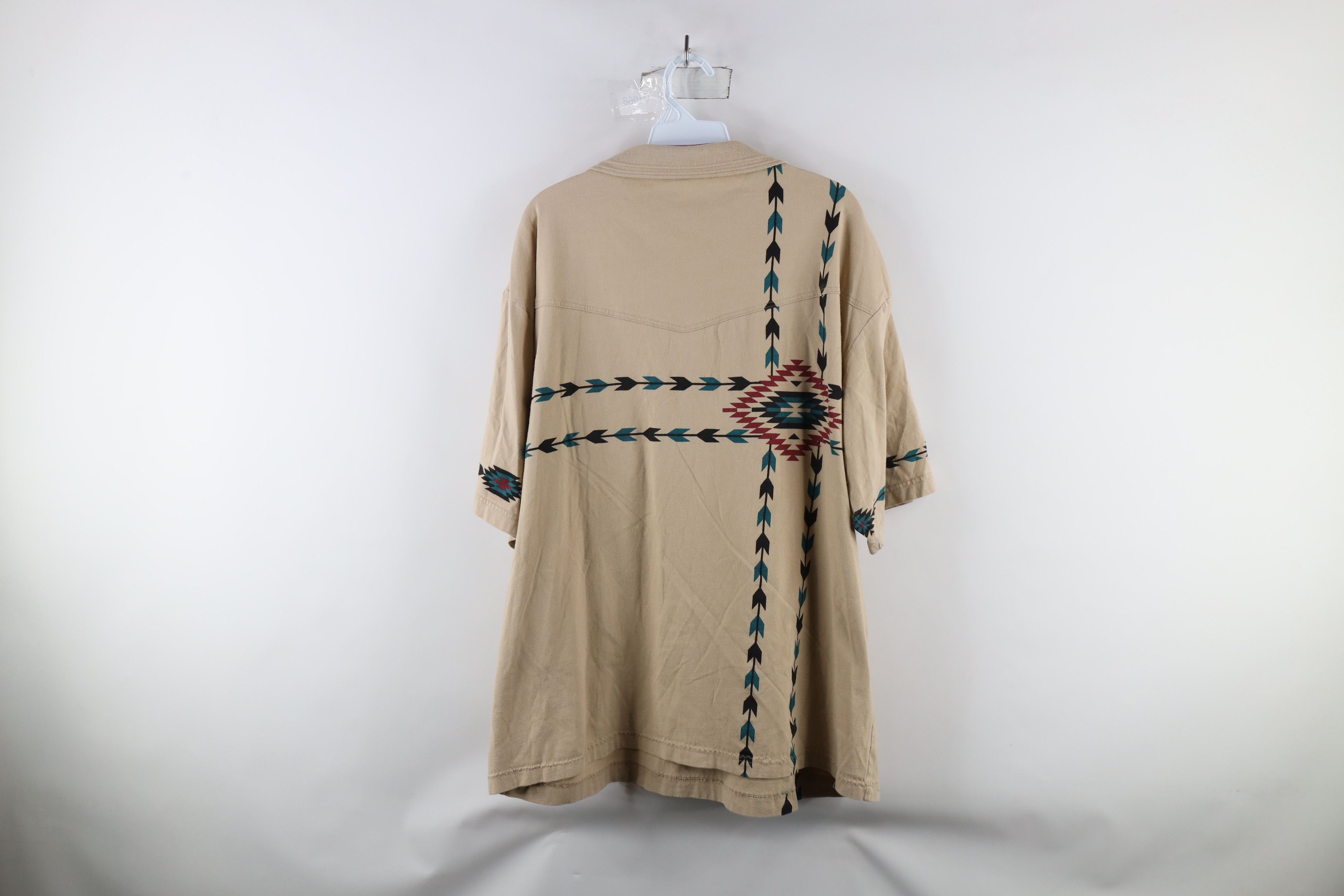 Vintage Vintage 90s Streetwear Southwestern Collared Polo Shirt Size US XXL / EU 58 / 5 - 10 Thumbnail
