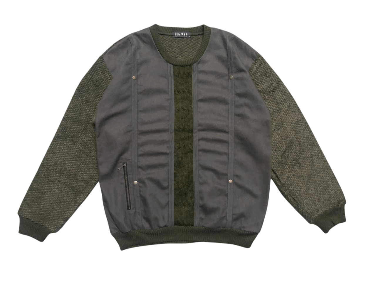 Aran Isles Knitwear × Japanese Brand × Vintage Vintage Big Way Cotton Wool Knit Crewneck Sweatshirt Rare Size US M / EU 48-50 / 2 - 1 Thumbnail
