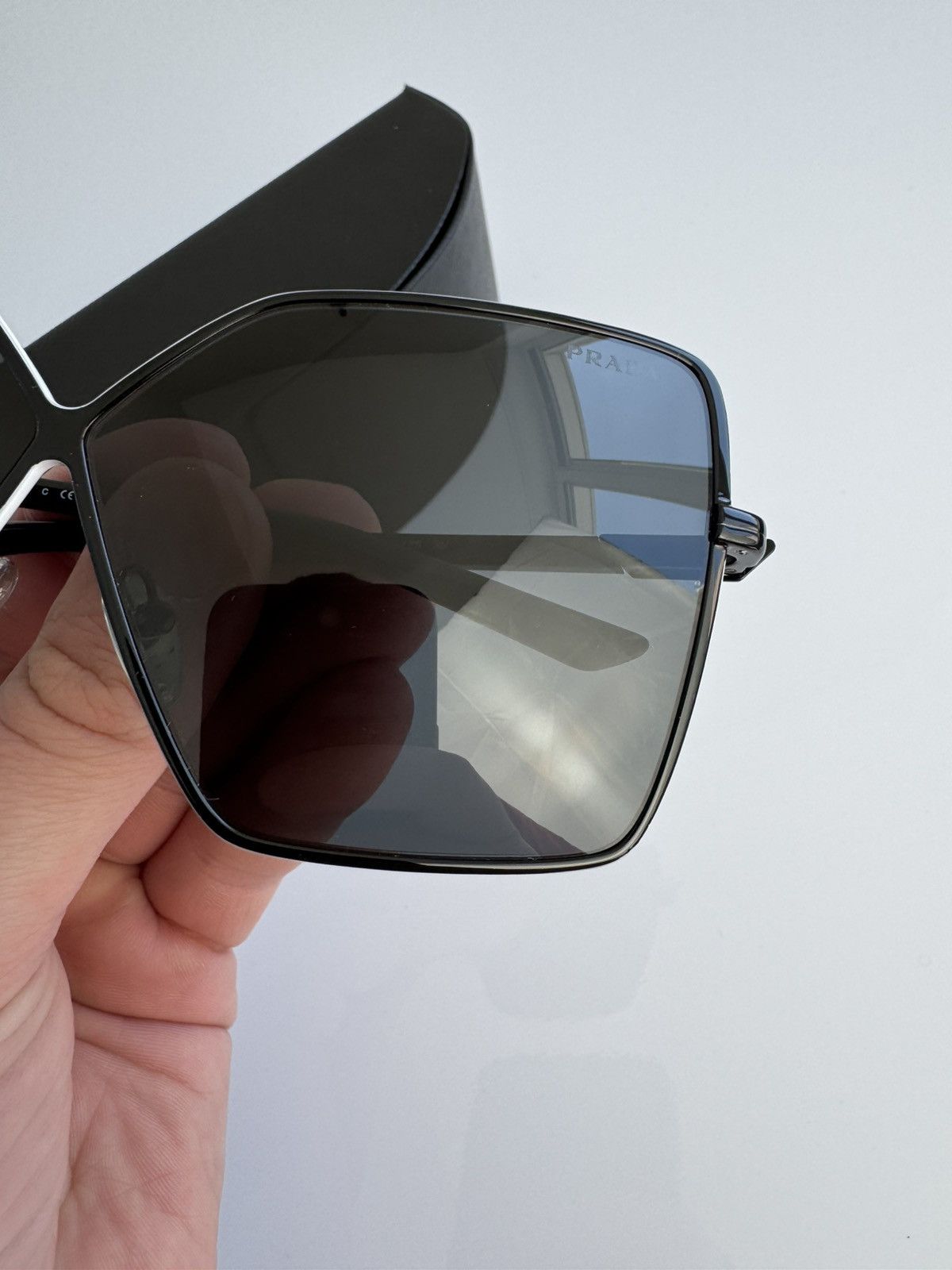 Prada Prada Sunglasses SPR Black Shield Gradient Designer Size ONE SIZE - 10 Thumbnail