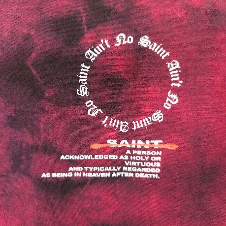 Other Aint No Saint T Shirt Mens Size XL Red Flowers Floral Angel Size US XL / EU 56 / 4 - 3 Thumbnail
