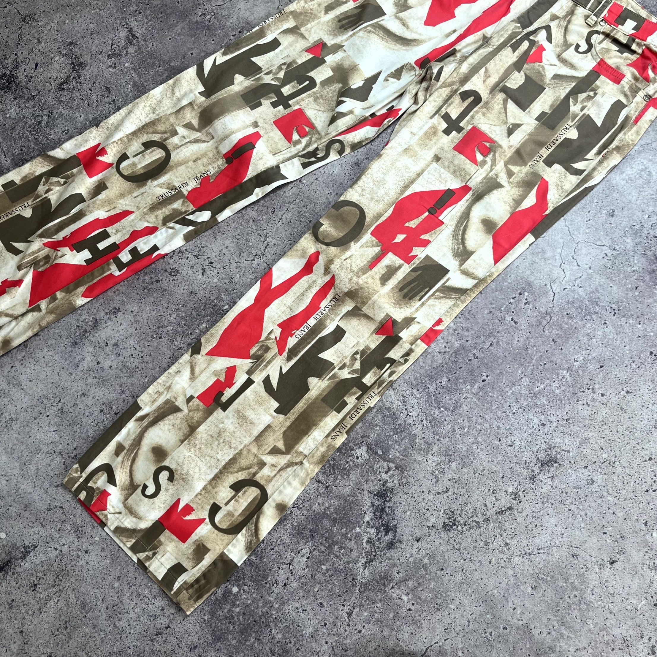 Trussardi Y2K Trussardi Abstract Pants Straight Pink Jeans Size 32 Size 32" / US 10 / IT 46 - 2 Thumbnail