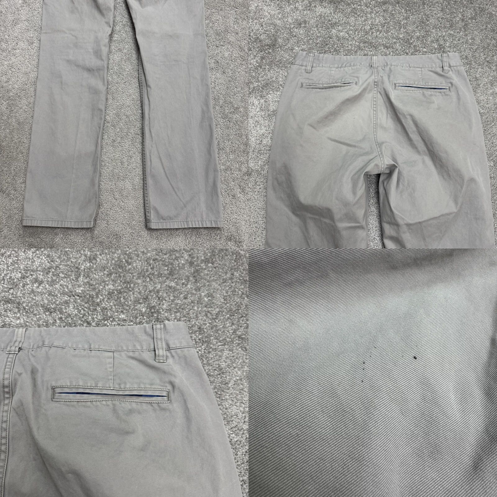 Bonobos Bonobos Chino Pants Straight Leg Mens 34x34 Gray Cotton Flat Front Regular Fit Size US 34 / EU 50 - 8 Thumbnail