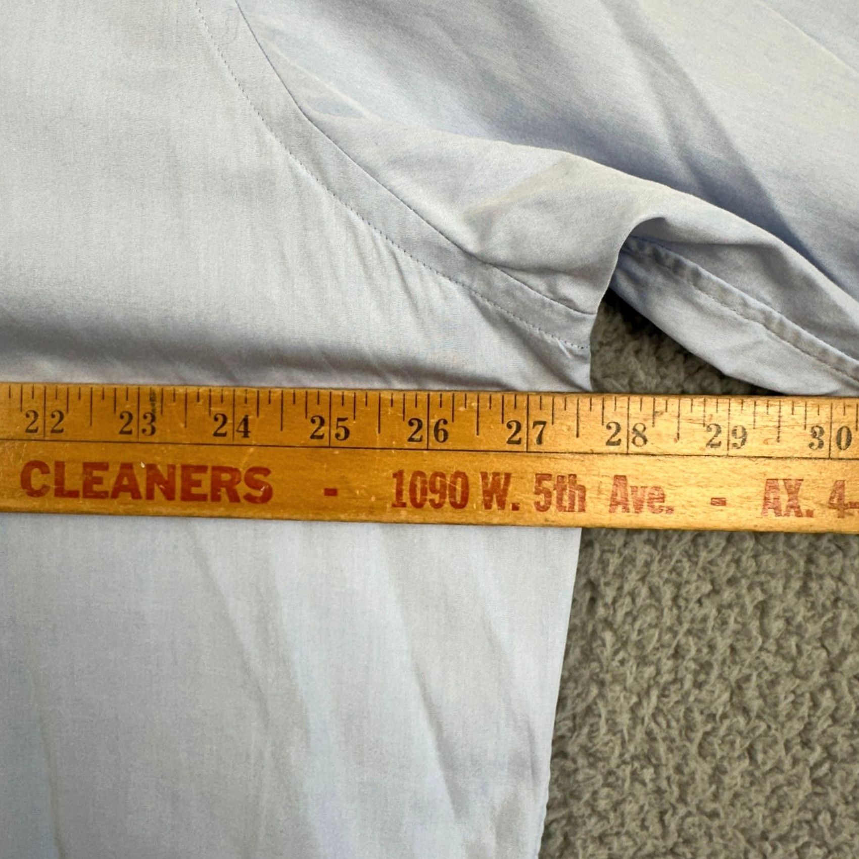 Proper Cloth Proper Cloth Dress Shirt Men 3XL Light Blue Button Up Long Sleeve Formal Outdoor Shirt Size 48R - 5 Thumbnail