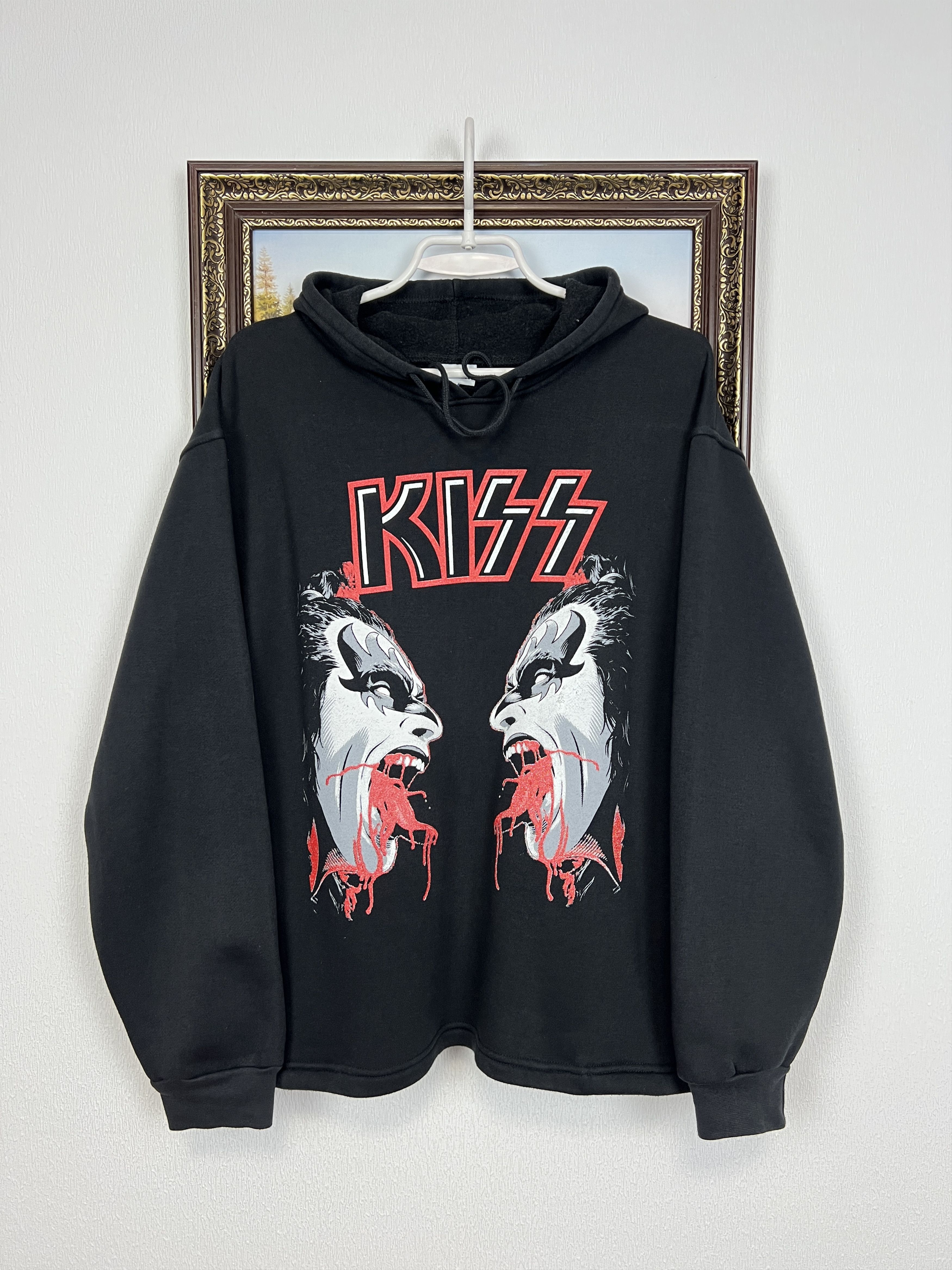 Vintage Kiss Sonic Boom Hoodie Band Over Print Jacket