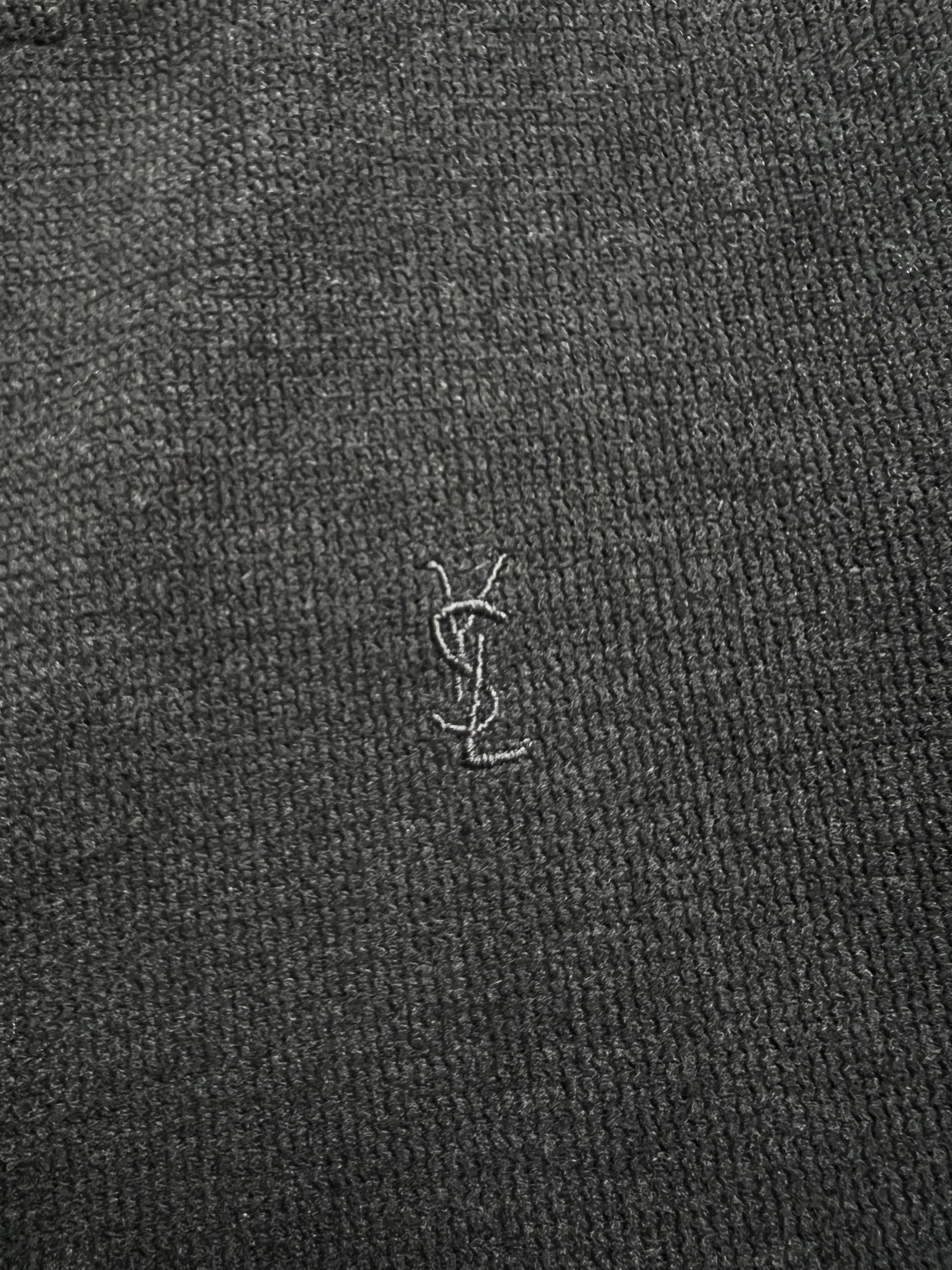 Vintage × Yves Saint Laurent Soft Fleece YSL Sweatshirt 1/4 Zip Dark Grey YSL Sweater Size US L / EU 52-54 / 3 - 8 Thumbnail