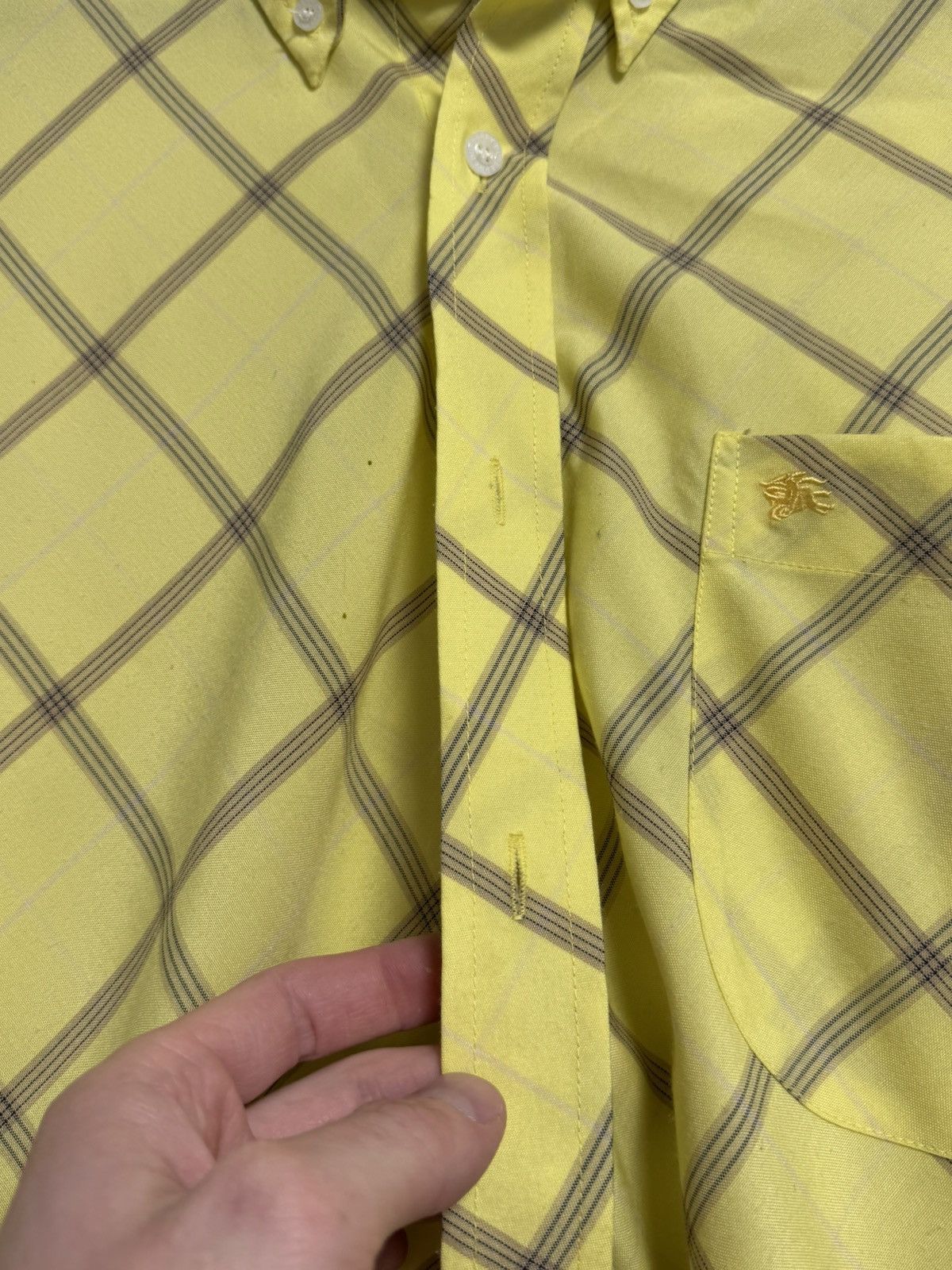 Burberry Burberry Button Up T-Shirt yellov Luxury Size US XL / EU 56 / 4 - 10 Thumbnail
